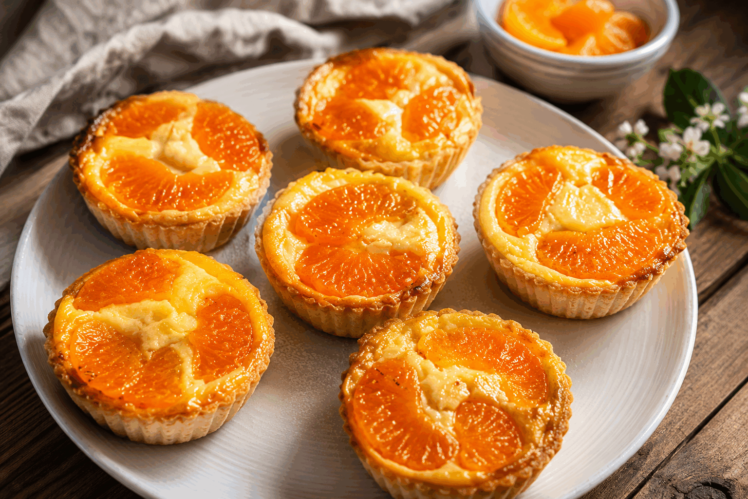 Mini dessert aux mandarines et yaourt grec, sans farine ni gluten, prêt en 5 minutes ! 🍊👌