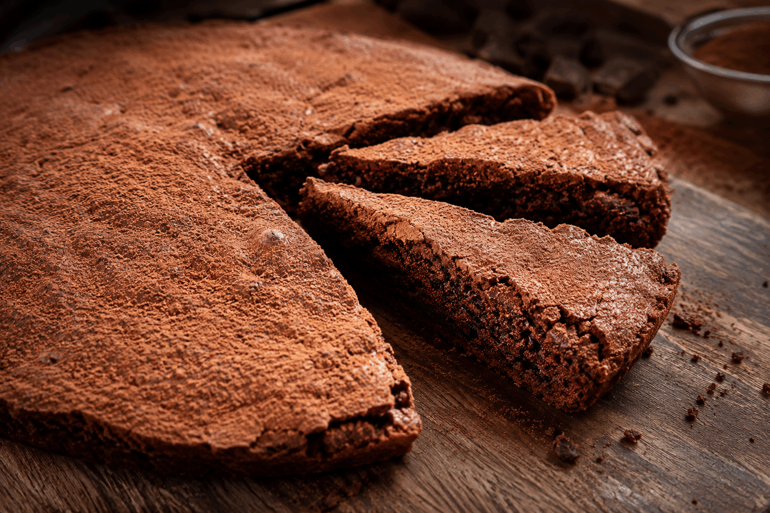 Moelleux au chocolat moelleux et léger avec seulement 4 ingrédients, sans farine ni beurre ! 🍫✨ Description Ce moelleux au chocolat est une gourmandise légère et fondante, réalisée avec seulement quatre ingrédients simples, sans farine ni beurre. Sa texture aérienne et son goût intense de cacao en font un dessert parfait pour toutes les occasions, des goûters improvisés aux dîners raffinés. Informations Temps de préparation : 10 minutes Temps de cuisson : 15 minutes Nombre de portions : 6 personnes Difficulté : Facile Ingrédients Pour le moelleux 200 g de chocolat noir pâtissier (minimum 70% de cacao) 4 œufs 60 g de sucre en poudre 1 pincée de sel Préparation Préchauffe le four à 180°C (chaleur statique). Casse le chocolat en morceaux et fais-le fondre au bain-marie ou au micro-ondes par courtes impulsions, en remuant régulièrement pour obtenir un mélange lisse. Sépare les blancs des jaunes d'œufs. Monte les blancs en neige ferme avec une pincée de sel. Dans un saladier, fouette les jaunes avec le sucre jusqu’à ce que le mélange blanchisse et devienne mousseux. Incorpore délicatement le chocolat fondu aux jaunes d'œufs sucrés. Ajoute ensuite les blancs en neige en plusieurs fois, en soulevant la masse avec une spatule pour conserver la légèreté. Verse la préparation dans un moule rond de 20 cm, préalablement chemisé de papier cuisson. Enfourne pour 12 à 15 minutes : le gâteau doit être cuit sur les bords mais encore fondant au centre. Laisse tiédir avant de démouler et déguster. Astuces Pour un moelleux encore plus léger, utilise des œufs bien frais pour monter les blancs en neige. Ne bats pas trop longtemps le mélange chocolat-jaunes pour éviter qu’il ne retombe. Surveille la cuisson de près pour garder un cœur fondant ; un four trop chaud le rendrait sec. Tu peux ajouter une touche de vanille ou une pincée de cannelle pour varier les saveurs sans alourdir la recette. Service Servez ce moelleux au chocolat légèrement tiédi, accompagné d’une boule de glace vanille ou d’une crème anglaise pour un contraste gourmand. Il est idéal pour clôturer un repas en douceur ou pour un goûter réconfortant.