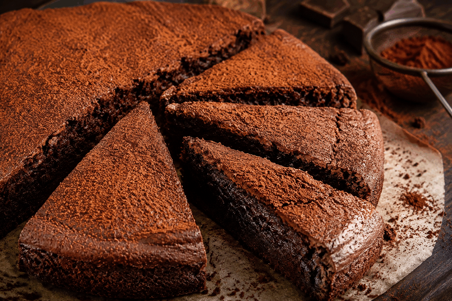 Moelleux au chocolat sans farine ni beurre, juste 4 ingrédients en 15 minutes ✨