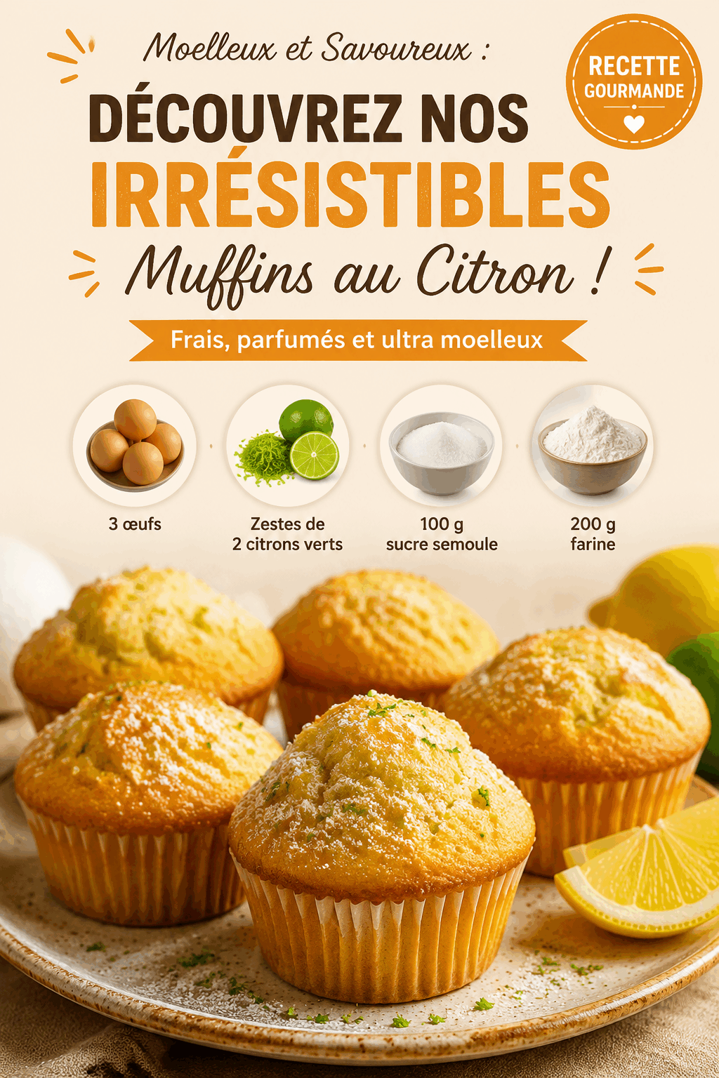 Moelleux et Savoureux : Découvrez Nos Irrésistibles Muffins au Citron !
