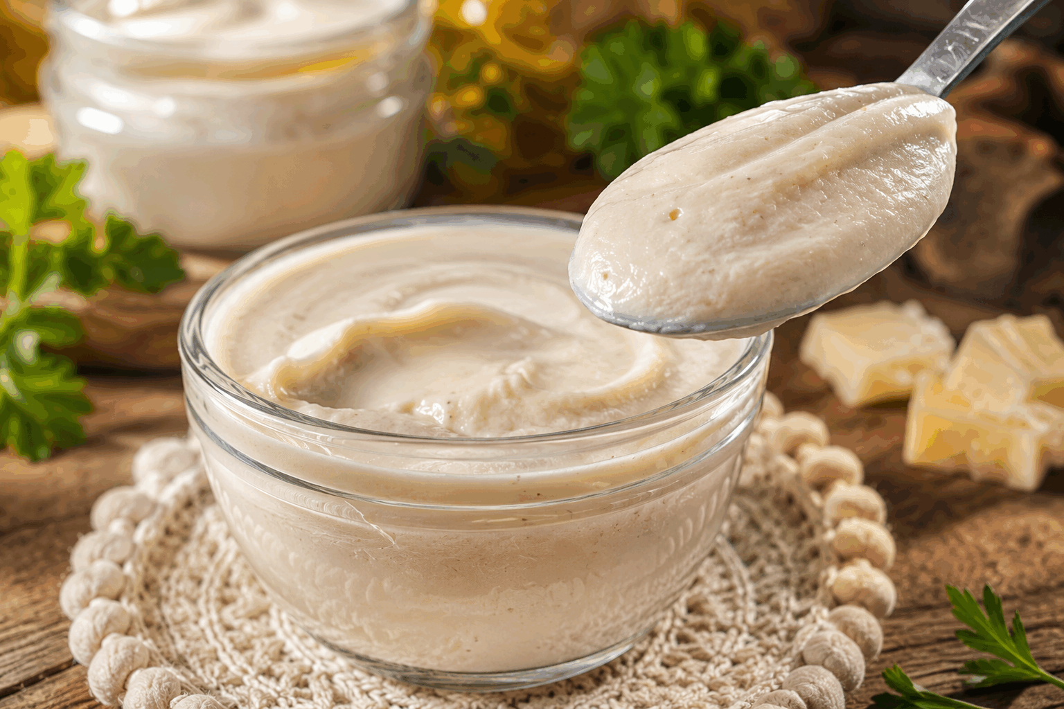 Mousse au chocolat blanc en 2 ingrédients, sans sucre ni œufs : un dessert prêt en 5 minutes ✨ Description Cette mousse au chocolat blanc est une gourmandise légère et aérienne, réalisée uniquement avec deux ingrédients simples. Sans sucre ajouté ni œufs, elle convient parfaitement aux personnes recherchant une recette rapide, saine et savoureuse. Idéale en dessert express, elle offre une texture fondante et un goût délicatement sucré grâce au chocolat blanc. Informations Temps de préparation : 5 minutes Temps de cuisson : 0 minute Nombre de portions : 4 Difficulté : Facile Ingrédients Pour la mousse 200 g de chocolat blanc de qualité (minimum 30 % de cacao de beurre) 400 ml de crème liquide entière (au moins 30 % de MG), bien froide Préparation Cassez le chocolat blanc en petits morceaux et faites-le fondre doucement au bain-marie ou au micro-ondes par sessions de 20 secondes, en remuant entre chaque, jusqu’à obtenir une texture lisse. Laissez tiédir. Montez la crème liquide très froide en chantilly ferme en utilisant un batteur électrique ou un fouet à main. Incorporez délicatement un tiers de la chantilly dans le chocolat blanc fondu pour l’assouplir. Ajoutez ensuite le reste de la chantilly en mélangeant très doucement avec une spatule, en soulevant la masse pour conserver la légèreté de la mousse. Répartissez la mousse dans des verrines ou ramequins. Laissez reposer au réfrigérateur au minimum 1 heure pour que la mousse se raffermisse avant de servir. Astuces Utilisez un bol très froid et une crème bien froide pour faciliter le montage de la chantilly. Optez pour un chocolat blanc de bonne qualité, avec peu d’additifs, pour un goût plus naturel et une meilleure tenue. Incorporez la chantilly en plusieurs fois avec une maryse pour ne pas casser la texture aérienne. Vous pouvez ajouter un parfum naturel (extrait de vanille ou zestes d’agrumes) dans le chocolat fondu pour varier les saveurs. Service Servez cette mousse légère bien fraîche, seule ou accompagnée d’un coulis de fruits rouges, d’une compotée de fruits ou d’un biscuit sec pour apporter du croquant. Ce dessert rapide et élégant est parfait pour une fin de repas improvisée ou un goûter gourmand.
