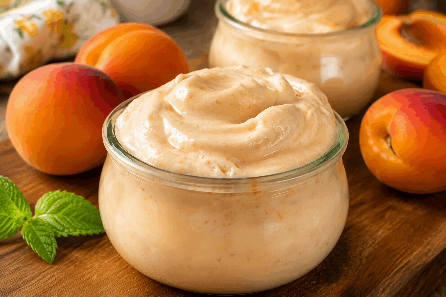 Mousse d’abricots sans gélatine ni crème, prête en 5 minutes : un dessert léger et frais 😍 Description Cette mousse d’abricots est un dessert léger et rafraîchissant, idéal pour les chaudes journées d’été. Sa texture aérienne et fruitée met en valeur la douceur naturelle et acidulée des abricots, sans l’utilisation de gélatine ni de crème. Rapide à préparer, elle convient parfaitement à une fin de repas légère ou à un goûter gourmand. Informations Temps de préparation : 5 minutes Temps de cuisson : 5 minutes (pour la cuisson des abricots) Nombre de portions : 4 personnes Difficulté : Facile Ingrédients Pour la mousse 500 g d’abricots frais ou surgelés dénoyautés 2 cuillères à soupe de miel ou de sirop d’érable 1 citron jaune (jus et zeste) 2 blancs d'œufs frais 1 pincée de sel Préparation Fais cuire les abricots dans une casserole avec le miel et le jus de citron pendant environ 5 minutes, jusqu’à ce qu’ils soient tendres. Laisse tiédir. Mixe les abricots cuits avec leur jus et le zeste de citron pour obtenir une purée lisse. Monte les blancs d’œufs en neige ferme avec une pincée de sel à l’aide d’un batteur électrique. Incorpore délicatement la purée d’abricots aux blancs en neige à l’aide d’une maryse, en veillant à ne pas les casser pour préserver l’aération. Répartis la mousse dans des verrines ou ramequins et place-les au réfrigérateur pendant au moins 1 heure avant de servir pour que la mousse prenne bien. Astuces Choisis des abricots bien mûrs et parfumés pour un maximum de saveur. Veille à ce que les blancs d’œufs soient montés bien fermes pour une mousse légère et aérée. Pour une version vegan, remplace les blancs d’œufs par un aquafaba (jus de pois chiches) monté en neige. Ajoute un peu de gingembre frais ou de vanille dans la purée pour varier les arômes. Service Sers cette mousse fraîche en verrines, accompagnée éventuellement de quelques feuilles de menthe ou de biscuits secs légers. Ce dessert se déguste idéalement en fin de repas ou comme dessert léger lors d’une journée estivale.