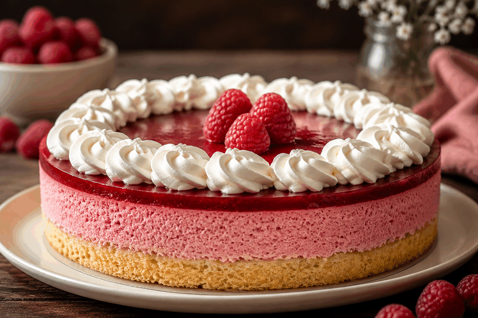 Mousse légère aux framboises, 5 minutes chrono pour un dessert qui fond 😍 Description Cette mousse légère aux framboises est un dessert frais et aérien, parfait pour clôturer un repas sur une note fruitée et délicate. Sa texture onctueuse et fondante révèle le goût acidulé des framboises, idéal en toute saison. Rapide à préparer, elle convient aussi bien pour un dîner improvisé que pour une occasion spéciale. Informations Temps de préparation : 5 minutes Temps de cuisson : 0 minute Nombre de portions : 4 Difficulté : Facile Ingrédients Pour la mousse 250 g de framboises fraîches ou surgelées 20 g de sucre glace 200 ml de crème liquide entière très froide (30% MG minimum) 1 cuillère à café de jus de citron 1 feuille de gélatine (soit environ 2 g) Préparation Fais tremper la feuille de gélatine dans un bol d'eau froide pendant 5 minutes pour la ramollir. Mixe les framboises avec le sucre glace et le jus de citron jusqu’à obtenir un coulis lisse. Essore la gélatine ramollie puis fais-la fondre doucement dans une petite casserole à feu très doux ou au micro-ondes (10 secondes). Incorpore-la immédiatement au coulis de framboises chaud en remuant bien. Laisse légèrement tiédir le mélange à température ambiante. Monte la crème liquide en chantilly ferme à l’aide d’un batteur électrique. Incorpore délicatement le coulis de framboises tiède dans la chantilly à l'aide d'une spatule, en effectuant un mouvement de bas en haut pour conserver l’aération. Répartis la mousse dans des verrines ou ramequins et place au réfrigérateur au minimum 1 heure avant de servir. Astuces Utilise impérativement une crème entière bien froide pour réussir une chantilly ferme et légère. Si tu n’as pas de gélatine, tu peux opter pour 2 g d’agar-agar, à faire bouillir 1 minute avec le coulis avant de mélanger à la chantilly. Pour un goût encore plus intense, ajoute une cuillère à soupe de liqueur de framboise ou un peu de zeste de citron. Tu peux remplacer les framboises par des fraises pour varier les plaisirs en gardant la même technique. Service Présente la mousse légère aux framboises bien fraîche, décorée de quelques framboises entières et d’une feuille de menthe. Ce dessert exquis accompagnera parfaitement un café ou un thé en fin de repas ou lors d’un goûter gourmand.
