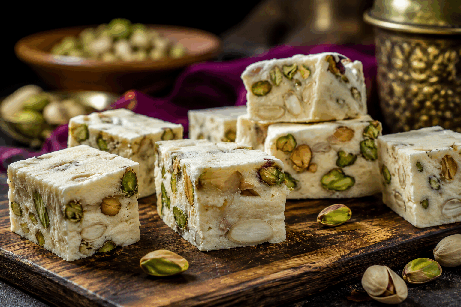 Nougat à la guimauve prêt en 5 minutes, un délice fondant à tester dès aujourd’hui 😍 Description Ce nougat à la guimauve est une gourmandise fondante et sucrée, alliant la douceur moelleuse de la guimauve à la texture croquante des noix. Facile et rapide à préparer, il est idéal pour un petit plaisir sucré ou un cadeau fait maison à partager. Parfait pour toutes les occasions où l’on souhaite une douceur réconfortante et légère. Informations Temps de préparation : 5 minutes Temps de cuisson : 0 minute Nombre de portions : 10 pièces Difficulté : Facile Ingrédients Pour le nougat 150 g de guimauves blanches 100 g de miel liquide 150 g de fruits secs (amandes, noisettes, noix de cajou concassées) 1 cuillère à café d’extrait de vanille 1 pincée de sel Préparation Recouvre un petit moule rectangulaire (environ 15 x 10 cm) de papier sulfurisé pour faciliter le démoulage. Dans une casserole, fais chauffer doucement le miel avec les guimauves en morceaux et une pincée de sel, à feu très doux. Remue régulièrement pour que les guimauves fondent complètement et forme un mélange homogène et brillant, environ 3 minutes. Ajoute l’extrait de vanille puis mélange bien. Retire du feu et incorpore rapidement les fruits secs concassés en remuant délicatement. Verse le mélange dans le moule préparé, étale uniformément à l’aide d’une spatule légèrement humidifiée. Laisse refroidir à température ambiante pendant au moins 1 heure jusqu’à ce que le nougat soit ferme. Démoule puis coupe en barres ou carrés selon ta préférence. Astuces Pour un nougat encore plus gourmand, ajoute un soupçon de zeste d’orange ou un peu de fleur d’oranger dans le mélange. Si tu préfères une version sans fruits secs, remplace-les par des pépites de chocolat ou des éclats de biscuits. Utilise un petit spray d’huile neutre sur la spatule pour faciliter l’étalement du mélange collant. Conserve le nougat dans une boîte hermétique à température ambiante pour préserver sa texture fondante. Service Présente ce nougat à la guimauve en petites parts individuelles sur un joli plat, accompagné d’un thé ou d’un café. Il fera merveille en fin de repas ou lors d’un goûter convivial. Idéal aussi pour offrir dans des sachets transparents, à offrir à des amis gourmands ou à glisser dans une boîte cadeau.