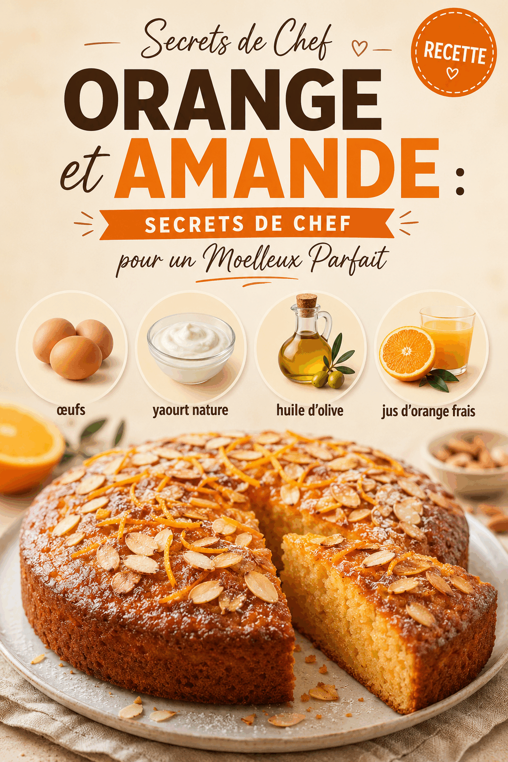 Orange et Amande : Secrets de Chef pour un Moelleux Parfait