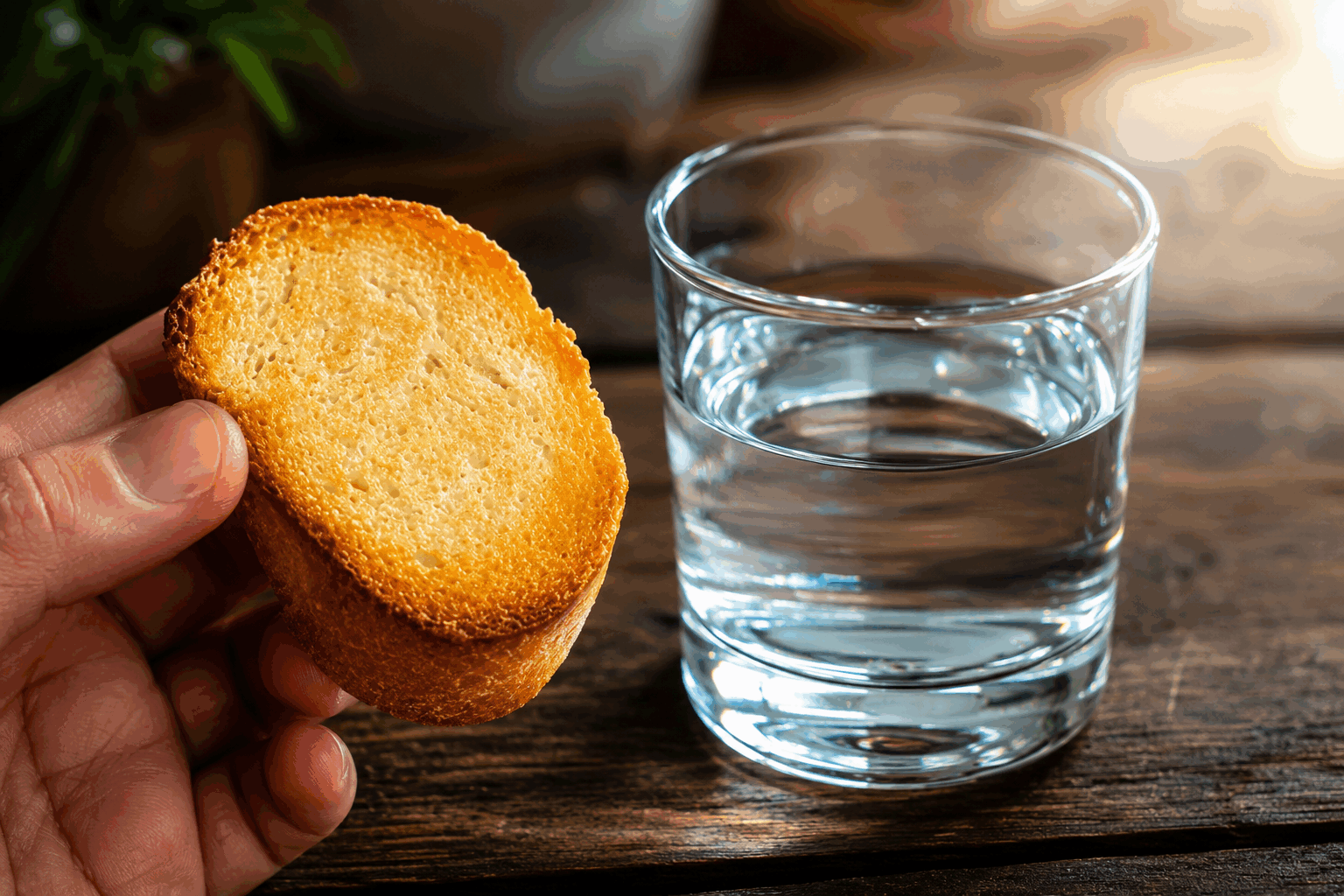 Pain grillé et eau : la recette simple qui va surprendre vos papilles en 5 minutes 🔥 Description Un classique minimaliste revisité avec une touche inattendue : du pain grillé croustillant accompagné d'une eau infusée subtilement aromatisée. Ce duo simple et rafraîchissant éveillera vos papilles en seulement 5 minutes, parfait pour un encas léger ou une pause gourmande à toute heure. Informations Temps de préparation : 5 minutes Temps de cuisson : 3 minutes Nombre de portions : 2 personnes Difficulté : Facile Ingrédients Pour le pain grillé 4 tranches de pain de campagne ou pain de boulanger 10 g de beurre doux (facultatif) 1 pincée de sel Pour l'eau aromatisée 500 ml d'eau fraîche 4 feuilles de menthe fraîche 1 tranche de citron finement coupée 1 pincée de fleur de sel Préparation Préchauffe un grille-pain ou une poêle à feu moyen à vif. Grille les tranches de pain jusqu’à obtenir une belle coloration dorée et une croûte croustillante, environ 3 minutes. Si vous le souhaitez, étale doucement le beurre sur les tranches encore chaudes, puis saupoudre-les d’une pincée de sel pour rehausser le goût. Dans une carafe, verse l'eau froide, ajoute les feuilles de menthe et la tranche de citron. Laisse infuser pendant que le pain grille pour que l’arôme se diffuse doucement. Avant de servir, ajoute une pincée de fleur de sel dans l’eau pour lui donner une note subtile et surprenante. Astuces Choisis un pain de qualité, idéalement légèrement rassis, il grillera mieux et sera plus croustillant. Pour une version plus gourmande, remplace le beurre par une fine couche de ricotta ou de fromage frais. Bien laisser infuser l’eau au moins 5 minutes pour que les arômes se développent harmonieusement. Tu peux remplacer la menthe par du basilic ou du thym pour varier les plaisirs. Service Sers immédiatement le pain grillé accompagné de la carafe d’eau aromatisée bien fraîche. Ce duo est parfait pour un petit déjeuner léger, un goûter d’été ou une pause hydratante lors d’une journée active. Présente simplement sur une planche en bois pour un effet naturel et convivial.