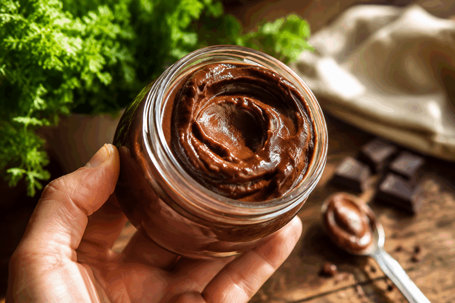 Pâte à tartiner au chocolat vegan en 5 minutes, vos enfants vont craquer 😍 Description Cette pâte à tartiner au chocolat vegan est onctueuse, gourmande et réalisée en seulement 5 minutes. Sans ingrédients d’origine animale, elle séduira toute la famille, en particulier les enfants, grâce à son goût doux et chocolaté. Parfaite pour un petit-déjeuner ou un goûter sain et gourmand ! Informations Temps de préparation : 5 minutes Temps de cuisson : 0 minute Nombre de portions : 6 à 8 portions Difficulté : Facile Ingrédients Pour la pâte à tartiner 150 g de noisettes entières décortiquées 2 cuillères à soupe de cacao en poudre non sucré 3 cuillères à soupe de sirop d’érable (ou sirop d’agave) 100 ml de lait végétal (amande, soja ou avoine) 1 cuillère à café d’extrait de vanille 1 pincée de sel Préparation Préchauffe le four à 180°C. Étale les noisettes sur une plaque recouverte de papier cuisson et torréfie-les pendant 10 minutes jusqu’à ce qu’elles soient dorées et que la peau se détache facilement. Laisse refroidir légèrement, puis frotte les noisettes entre tes mains ou dans un torchon propre pour enlever un maximum de peau. Cette étape permet une pâte plus douce. Verse les noisettes dans un robot mixeur puissant. Mixe pendant environ 2 à 3 minutes jusqu’à obtenir une pâte onctueuse et lisse, en raclant les bords si nécessaire. Ajoute le cacao en poudre, le sirop d’érable, l’extrait de vanille et la pincée de sel. Mixe à nouveau en versant petit à petit le lait végétal jusqu’à obtenir la consistance désirée, lisse mais suffisamment épaisse pour tartiner. Goûte et ajuste la douceur si besoin, puis transfère la pâte dans un pot hermétique. Laisse reposer au réfrigérateur au moins 1 heure avant dégustation pour que les saveurs se mélangent bien. Astuces Pour une texture encore plus onctueuse, chauffe légèrement le lait végétal avant de l’incorporer. Si tu préfères une pâte plus croquante, réserve quelques noisettes et écrase-les grossièrement pour les ajouter à la fin. Le sirop d’érable peut être remplacé par du sucre de coco ou du sirop d’agave selon tes goûts et disponibilités. Conserve la pâte à tartiner dans un pot fermé au réfrigérateur jusqu’à 2 semaines et remue-la avant chaque utilisation, car elle peut durcir légèrement. Service Sers cette pâte à tartiner vegan sur du pain grillé, des crêpes, des pancakes ou même à la cuillère pour un goûter express. Elle est idéale pour régaler les enfants lors des petits-déjeuners ou des goûters tout en restant saine et naturelle.