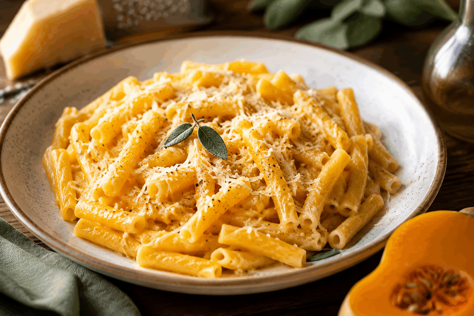 Pâtes à la courge butternut ultra crémeuses en 15 minutes, un régal qui fond 😍