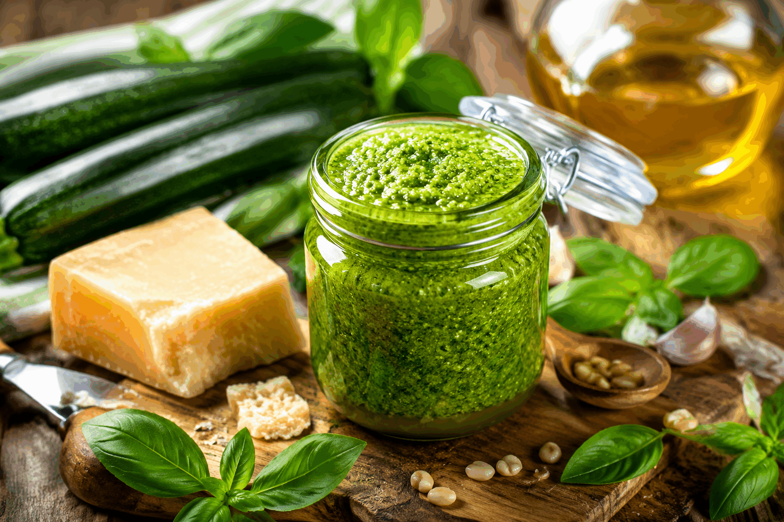 Pesto de courgettes en 5 minutes, la recette estivale qui fait craquer 🌞👌