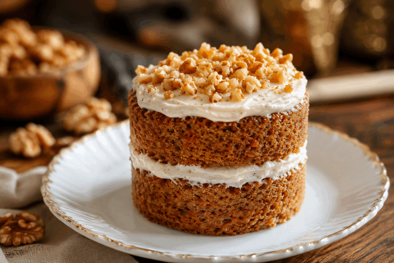 Petit gâteau minute café & noix sans farine ni gluten, prêt en 5 minutes ☕️🍰 Description Ce petit gâteau express allie la douceur intense du café à la richesse croquante des noix, sans utiliser de farine traditionnelle ni gluten. Sa texture fondante et moelleuse en fait une gourmandise idéale pour une pause café rapide ou un dessert improvisé. Parfait pour les personnes intolérantes au gluten, ce gâteau se prépare en un instant et ravira les amateurs de recettes faciles et savoureuses. Informations Temps de préparation : 3 minutes Temps de cuisson : 5 minutes Nombre de portions : 2 petits gâteaux Difficulté : Facile Ingrédients Pour les petits gâteaux 2 œufs 30 g de noix concassées 2 cuillères à soupe de café fort refroidi 40 g de sucre de canne 1 cuillère à café d'extrait de vanille 1 pincée de sel 1/2 cuillère à café de levure chimique sans gluten Préparation Préchauffe ton four à 180°C (chaleur statique). Bats les œufs avec le sucre jusqu’à ce que le mélange devienne mousseux et légèrement blanchi. Ajoute le café refroidi et l’extrait de vanille, mélange doucement pour homogénéiser. Incorpore la levure chimique, la pincée de sel, puis ajoute les noix concassées en mélangeant délicatement. Verse la préparation dans deux petits moules individuels préalablement beurrés ou recouverts de papier cuisson. Enfourne pour 5 minutes : le gâteau doit être juste pris mais encore moelleux au centre. Sors les petits gâteaux du four et laisse refroidir quelques minutes avant de démouler. Astuces Utilise un café bien corsé pour intensifier la saveur café sans ajouter d’amertume. Si tu n’as pas de levure sans gluten, remplace-la par du bicarbonate alimentaire associé à une cuillère à café de jus de citron. Tu peux remplacer les noix par des noisettes ou des amandes selon tes goûts et disponibilités. Pour un rendu encore plus fondant, évite de trop cuire : surveille bien la cuisson à partir de 4 minutes. Service Serre ces petits gâteaux tièdes, accompagnés d’un expresso ou d’un thé. Ils seront parfaits pour un goûter rapide ou un dessert léger après un repas léger, présentés dans de petites assiettes avec une pincée de sucre glace ou une noix entière en décoration.