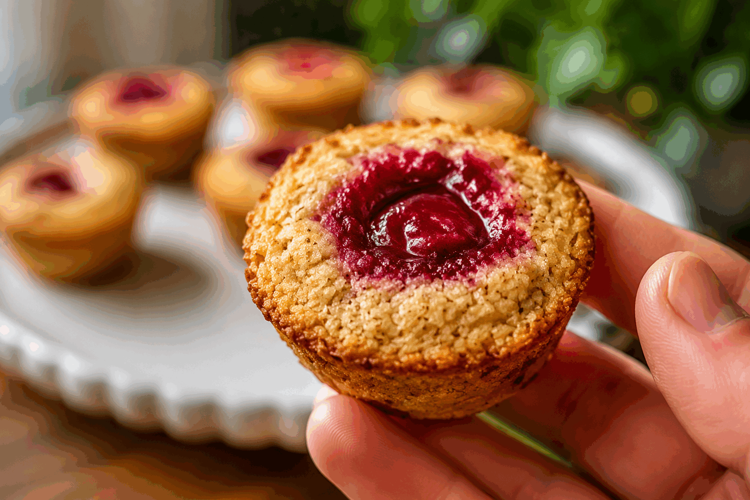 Petites gourmandises aux cerises, sans farine ni gluten, prêtes en 5 minutes ! ✨🍒 Description Ces petites douceurs aux cerises sont parfaites pour une pause sucrée rapide, saine et savoureuse. Sans farine ni gluten, elles conviennent aux régimes sans céréales et se préparent en un temps record, avec une texture moelleuse et un goût naturellement fruité. Idéales en collation ou en dessert improvisé, ces gourmandises mettent en valeur la fraîcheur des cerises pour un plaisir simple et léger. Informations Temps de préparation : 5 minutes Temps de cuisson : 15 minutes Nombre de portions : 8 pièces Difficulté : Facile Ingrédients Ingrédients principaux 200 g de cerises fraîches dénoyautées (ou cerises surgelées décongelées) 3 œufs moyens 100 g de poudre d’amandes 80 g de sucre de canne blond 1 cuillère à café d’extrait de vanille 1 pincée de sel 1/2 cuillère à café de levure chimique sans gluten 30 g de beurre fondu (ou huile de coco pour une version végétalienne) Pour la décoration (facultatif) Quelques cerises entières Un peu de sucre glace Préparation Préchauffe le four à 180°C (chaleur tournante de préférence) et prépare un moule à mini-muffins ou un plat à petits fours en le graissant légèrement. Dans un saladier, bats les œufs avec le sucre jusqu’à ce que le mélange blanchisse et devienne mousseux. Incorpore la poudre d’amandes, la levure, le sel et l’extrait de vanille, puis mélange délicatement pour obtenir une préparation homogène. Ajoute le beurre fondu et remue à nouveau. Incorpore les cerises dénoyautées à la pâte en les mélangeant doucement pour ne pas les écraser. Verse la pâte dans le moule en petites portions, en remplissant aux trois quarts. Dépose sur chaque portion une cerise entière pour la décoration (facultatif). Enfourne pour 12 à 15 minutes, jusqu’à ce que les gourmandises soient légèrement dorées et qu’un cure-dent inséré en ressorte propre. Laisse tiédir quelques minutes avant de démouler et de déguster. Astuces Pour des cerises surgelées, laisse-les bien décongeler et égoutter pour éviter d’alourdir la pâte avec l’excès d’eau. Tu peux remplacer la poudre d’amandes par de la poudre de noisettes pour une saveur différente. Si tu souhaites une version végétalienne, remplace les œufs par 3 cuillères à soupe de compote de pommes non sucrée et utilise de l’huile de coco à la place du beurre. Conserve ces gourmandises dans une boîte hermétique à température ambiante pendant 2 jours maximum. Service Sers ces petites gourmandises tièdes ou à température ambiante, parfaites pour accompagner un thé ou un café. Elles sont idéales en goûter ou en dessert léger après un repas estival. Tu peux les présenter sur un joli plateau ou dans des caissettes en papier pour une touche festive et gourmande.
