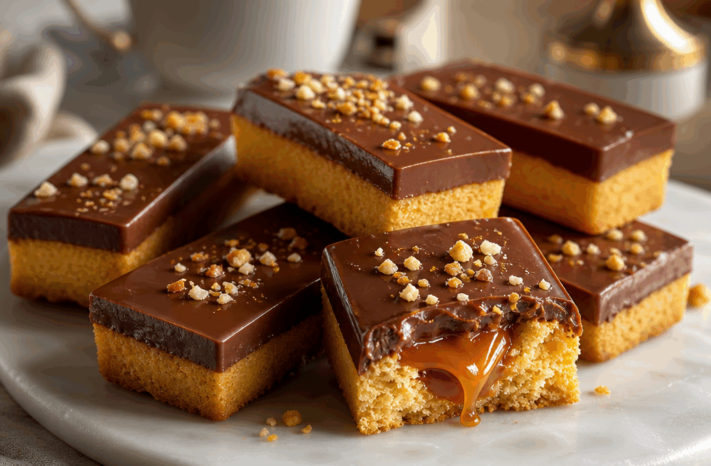 Petits carrés au chocolat et caramel, fondants en 5 minutes, un vrai régal 🔥 Description Ces petits carrés gourmands allient la douceur du caramel à l’intensité du chocolat fondant, prêts en seulement 5 minutes. Faciles et rapides à préparer, ils sont parfaits pour une envie sucrée de dernière minute ou un goûter improvisé. Leur texture fondante et leur saveur généreuse en font un vrai régal pour tous les amateurs de desserts rapides. Informations Temps de préparation : 5 minutes Temps de cuisson : 5 minutes Nombre de portions : 12 pièces Difficulté : Facile Ingrédients Pour les carrés chocolat-caramel 150 g de chocolat noir pâtissier 100 g de caramel au beurre salé (maison ou acheté) 50 g de beurre doux 50 g de sucre en poudre 2 œufs 70 g de farine de blé 1 pincée de sel Préparation Préchauffe le four à 180°C (chaleur ventilée de préférence). Fais fondre le chocolat et le beurre ensemble au bain-marie ou au micro-ondes par intervalles de 30 secondes en remuant entre chaque. Dans un saladier, bats les œufs avec le sucre jusqu’à ce que le mélange blanchisse légèrement. Incorpore le mélange chocolat-beurre fondu aux œufs, puis ajoute le caramel au beurre salé en morceaux pour des touches fondantes. Ajoute ensuite la farine et la pincée de sel, mélange délicatement jusqu’à obtenir une préparation homogène. Verse la pâte dans un moule carré de 20 cm de côté, préalablement beurré ou chemisé de papier cuisson. Enfourne pour environ 5 minutes; le centre doit rester fondant, contrôle la cuisson avec la pointe d’un couteau qui doit ressortir légèrement humide. Laisse tiédir quelques minutes avant de démouler et couper en petits carrés. Astuces Utilise un caramel au beurre salé de bonne qualité pour équilibrer le goût sucré du chocolat. Ne prolonge pas trop la cuisson pour conserver la texture fondante. Pour un goût plus gourmand, ajoute quelques éclats de noisettes ou de noix dans la pâte. Conserve les carrés dans une boîte hermétique à température ambiante pendant 2 jours maximum. Service Servez ces petits carrés tièdes ou à température ambiante, accompagnés d’un café ou d’un thé noir corsé. Ils sont parfaits pour un goûter express ou un dessert gourmand après un repas léger.