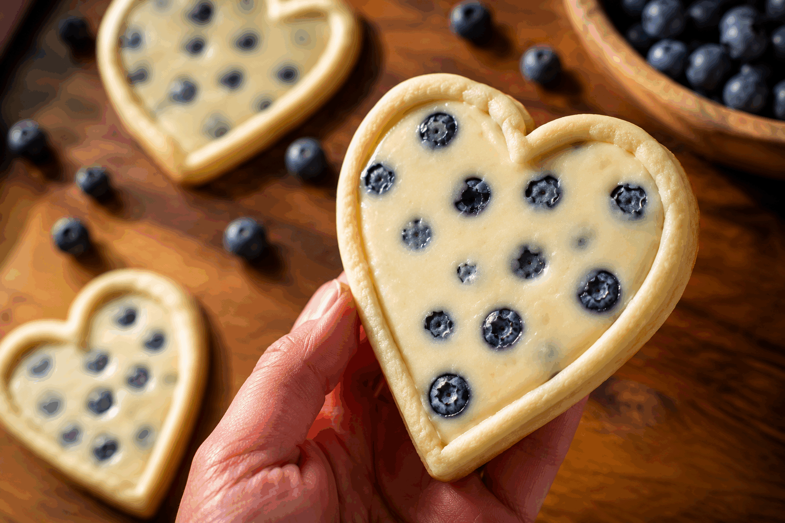 Petits cœurs gourmands en 2 ingrédients, prêts en un clin d’œil 💜✨ Description Ces petits cœurs gourmands sont une douceur simple et rapide à réaliser, parfaite pour une pause sucrée ou un dessert improvisé. Avec seulement deux ingrédients, ils offrent un goût délicat et une texture fondante, idéale pour séduire petits et grands. Leur forme en cœur ajoute une touche romantique et festive, parfaite pour une occasion spéciale ou un goûter express. Informations Temps de préparation : 5 minutes Temps de cuisson : 10 minutes Nombre de portions : 12 pièces Difficulté : Facile Ingrédients Pour les petits cœurs 200 g de pâte feuilletée prête à l'emploi 100 g de confiture ou pâte à tartiner au choix (framboise, chocolat, abricot...) Préparation Préchauffe le four à 180°C (chaleur tournante si possible). Étale la pâte feuilletée sur un plan de travail propre et découpe-y 24 petits cœurs à l’aide d’un emporte-pièce. Sur 12 cœurs, dépose une petite cuillère de confiture ou de pâte à tartiner en laissant un bord libre tout autour. Recouvre chaque cœur garni avec un autre cœur de pâte et presse délicatement les bords pour bien sceller. Dispose les petits cœurs sur une plaque recouverte de papier cuisson. Enfourne pour 10 minutes environ, jusqu’à ce que la pâte soit bien dorée et gonflée. Laisse refroidir quelques minutes avant de déguster tiède ou à température ambiante. Astuces Pour une meilleure tenue, humidifie légèrement les bords de la pâte avant de les assembler. Varie les garnitures selon les saisons ou les envies : compotes, Nutella, lemon curd, ou même du fromage frais sucré. Tu peux saupoudrer les petits cœurs de sucre glace avant de servir pour une touche élégante. Conserve-les dans une boîte hermétique pour garder leur fraîcheur jusqu’au lendemain. Service Servez ces petits cœurs gourmands lors d’un goûter romantique, d’une pause café ou pour accompagner un thé ou un chocolat chaud. Présentés sur un joli plat, ils font aussi une idée cadeau gourmande et rapide à préparer.