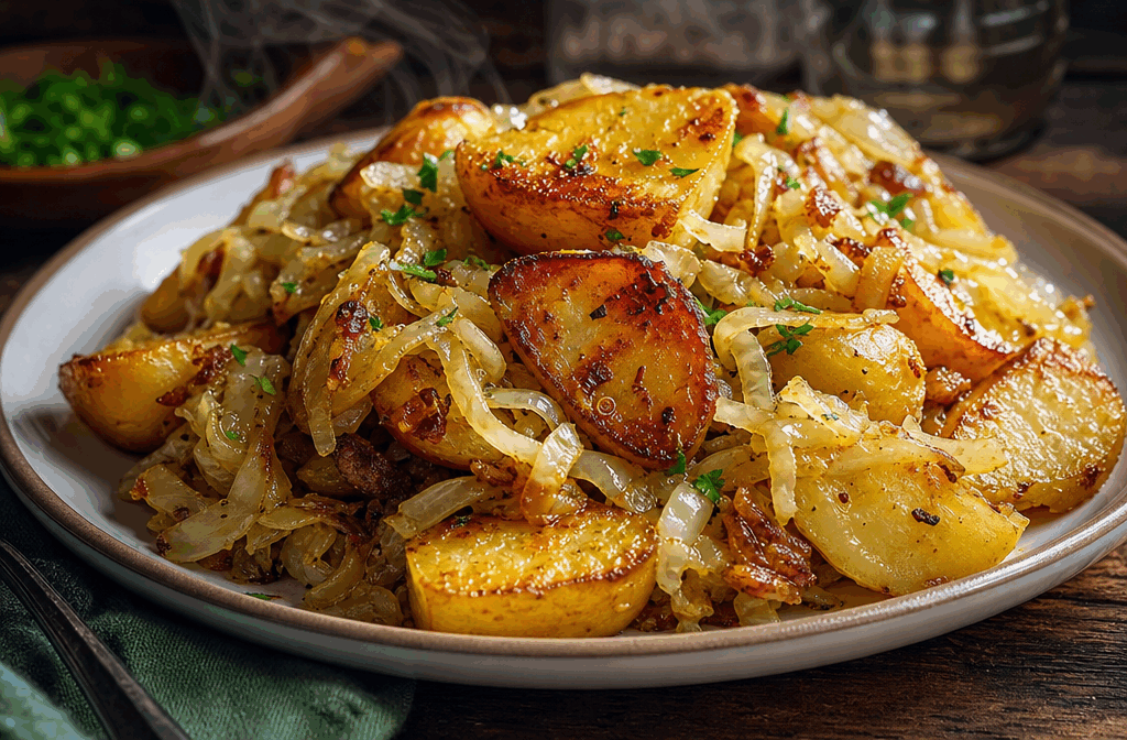 Pommes de terre sautées au chou : la recette simple et rapide qui fait fondre tous les gourmands 🔥 Description Ce plat savoureux associe des pommes de terre croustillantes à la douceur légèrement croquante du chou sauté. Idéal pour un repas réconfortant et rapide, il ravit les amateurs de cuisine simple mais pleine de saveurs, parfait pour accompagner viandes ou poissons. Informations Temps de préparation : 15 minutes Temps de cuisson : 25 minutes Nombre de portions : 4 personnes Difficulté : Facile Ingrédients Pour les pommes de terre sautées 600 g de pommes de terre 3 cuillères à soupe d’huile d’olive 1 gousse d’ail Sel et poivre du moulin Pour le chou sauté 300 g de chou blanc ou chou vert 1 cuillère à soupe d’huile d’olive 1 échalote 2 cuillères à soupe d’eau Sel et poivre Préparation Épluchez les pommes de terre et coupez-les en cubes d’environ 2 cm. Faites chauffer l’huile d’olive dans une poêle à feu moyen-vif. Ajoutez les pommes de terre, l’ail écrasé, salez et poivrez. Faites-les sauter pendant 20 minutes en remuant régulièrement pour qu’elles soient dorées et croustillantes. Pendant ce temps, émincez finement le chou après avoir retiré la partie dure du cœur. Dans une autre poêle, chauffez une cuillère d’huile d’olive à feu moyen, ajoutez l’échalote finement hachée et faites-la revenir 2 minutes sans coloration. Incorporez le chou émincé dans la poêle avec l’échalote, versez les 2 cuillères à soupe d’eau, salez et poivrez. Couvrez et laissez cuire 5 à 7 minutes en remuant de temps en temps jusqu’à ce que le chou soit tendre mais encore légèrement croquant. Retirez l’ail des pommes de terre, rectifiez l’assaisonnement, puis ajoutez le chou sauté dans la poêle avec les pommes de terre. Mélangez délicatement pour bien répartir les saveurs. Servez immédiatement, bien chaud. Astuces Pour un chou plus digeste, blanchissez-le 2 minutes dans de l’eau bouillante avant de le faire sauter. Remplacez le chou blanc par du chou kale ou du chou frisé pour varier les goûts et les textures. Pour des pommes de terre plus croustillantes, laissez-les sécher quelques minutes après les avoir lavées avant la cuisson. Ajoutez un filet de jus de citron ou un peu de persil frais juste avant de servir pour apporter de la fraîcheur. Service Ce plat s’accompagne parfaitement d’une viande grillée, d’un poisson blanc ou d’une salade verte pour un repas équilibré. Présentez-le dans un grand plat à partager ou en portions individuelles, idéal pour un dîner convivial en famille ou entre amis.