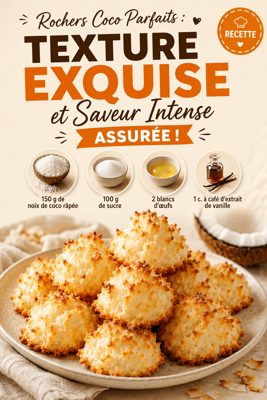 Rochers Coco Parfaits : Texture Exquise et Saveur Intense Assurée !