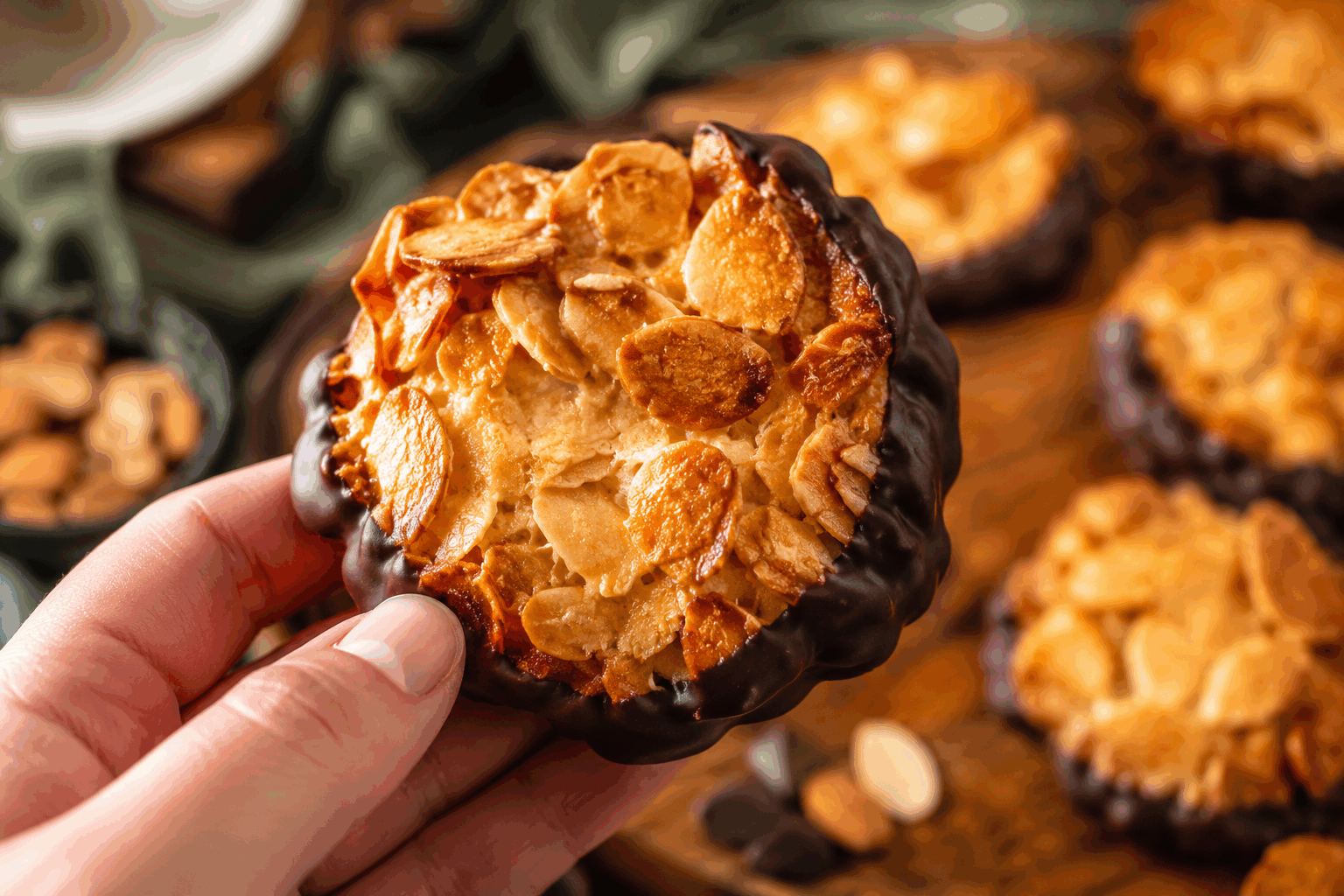 Rochers aux amandes sans sucre, 3 ingrédients et fondants à souhait ✨ Description Ces rochers aux amandes sont de petits délices croustillants à l'extérieur et fondants à l'intérieur, idéaux pour ceux qui souhaitent savourer une douceur sans sucre ajouté. Composés uniquement de trois ingrédients naturels, ils allient simplicité et gourmandise. Parfaits pour un goûter léger ou un café, ils raviront les amateurs d’amandes et de texture moelleuse. Informations Temps de préparation : 10 minutes Temps de cuisson : 15 minutes Nombre de portions : 12 pièces Difficulté : Facile Ingrédients Pâte à rochers 150 g de poudre d’amandes 2 blancs d’œufs 1 cuillère à soupe d’extrait naturel de vanille Préparation Préchauffe le four à 160°C (chaleur statique). Monte les blancs d'œufs en neige ferme à l’aide d’un batteur électrique. Ajoute délicatement la poudre d’amandes et l’extrait de vanille aux blancs en neige, en mélangeant à la spatule pour ne pas casser les blancs. Forme des petits tas de pâte sur une plaque recouverte de papier sulfurisé, en les espaçant légèrement. Enfourne pendant 12 à 15 minutes, jusqu’à ce que les rochers soient légèrement dorés sur le dessus. Laisse refroidir sur une grille avant de les décoller délicatement. Astuces Tu peux ajouter une pincée de cannelle ou une touche d’amande amère pour varier les parfums. Si la pâte est trop humide, ajoute un peu plus de poudre d’amandes pour obtenir une texture malléable. Conserve les rochers dans une boîte hermétique à température ambiante pour préserver leur moelleux. Service Présente ces rochers aux amandes avec un thé ou un café lors d’un moment de détente. Ils constituent également un excellent en-cas sain à emporter, ou une douceur légère à offrir lors des fêtes de fin d’année.