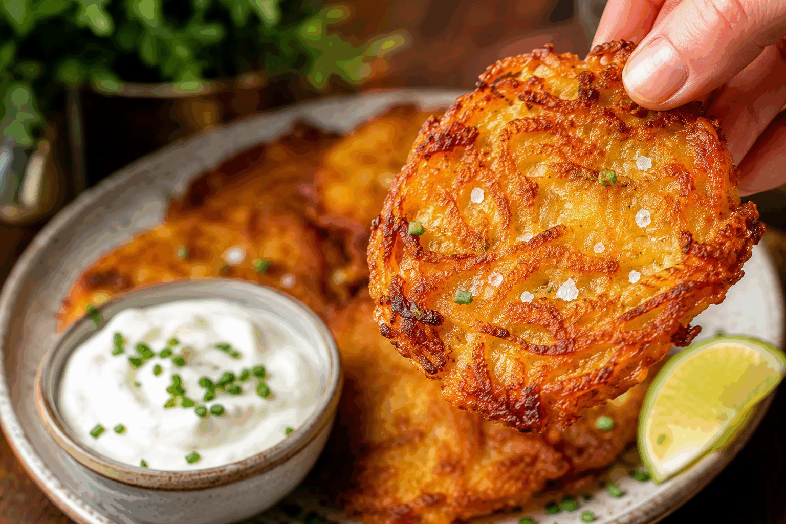 Rösti croustillants en 10 minutes : le secret suisse qui va vous surprendre 🔥✨ Description Le rösti est un plat traditionnel suisse à base de pommes de terre râpées, dorées à la perfection pour offrir une texture croustillante à l'extérieur et fondante à l'intérieur. Cette version express vous permet de réaliser ce délice en seulement 10 minutes, pour accompagner vos plats ou être dégusté en snack gourmand. Un vrai régal qui apporte une touche rustique et authentique à vos repas. Informations Temps de préparation : 5 minutes Temps de cuisson : 5 minutes Nombre de portions : 4 portions Difficulté : Facile Ingrédients Pour les rösti 500 g de pommes de terre à chair ferme 1 oignon moyen (facultatif) 2 cuillères à soupe d’huile végétale (tournesol, colza ou pépins de raisin) 1 cuillère à soupe de beurre 1 pincée de sel Poivre du moulin, selon votre goût Préparation Épluchez les pommes de terre et râpez-les finement à l’aide d’une râpe à gros trous. Pressez-les légèrement dans un torchon propre pour éliminer l’excès d’eau, cela aidera à obtenir des rösti bien croustillants. Si vous utilisez l’oignon, épluchez-le et râpez-le également. Mélangez pommes de terre et oignon dans un saladier, salez et poivrez. Faites chauffer l’huile végétale dans une grande poêle antiadhésive à feu moyen-vif. Ajoutez le beurre pour plus de saveur et laissez-le fondre doucement. Versez la préparation de pommes de terre dans la poêle, étalez-la en une galette uniforme d’environ 1-2 cm d’épaisseur. Laissez cuire sans remuer pendant environ 4 minutes, jusqu’à ce que le dessous soit bien doré et croustillant. À l’aide d’une assiette ou d’un couvercle, retournez délicatement le rösti et faites cuire l’autre face 3 à 4 minutes de la même façon, jusqu’à ce qu’elle soit bien dorée. Vérifiez la cuisson en piquant au centre : les pommes de terre doivent être tendres à cœur. Si besoin, poursuivez la cuisson 1 à 2 minutes supplémentaires. Astuces Utilisez des pommes de terre à chair ferme comme les Charlotte ou Amandine pour un rösti qui se tient bien. Bien essorer les pommes de terre râpées limite l’humidité et garantit un croustillant optimal. Pour un goût plus riche, ajoutez un peu de beurre en fin de cuisson ou incorporez des herbes fraîches comme du persil. Si vous souhaitez gagner encore plus de temps, vous pouvez utiliser des pommes de terre précuites à l’eau ou à la vapeur, mais râpez-les encore tièdes pour faciliter la liaison. Service Servez vos rösti bien chauds, accompagnés d’œufs au plat, de fromage fondu (raclette ou emmental) ou de saumon fumé pour un repas complet. Ils sont également parfaits en garniture avec une salade verte ou un plat de viande grillée. Idéal pour un brunch savoureux ou un dîner convivial aux saveurs suisses authentiques.