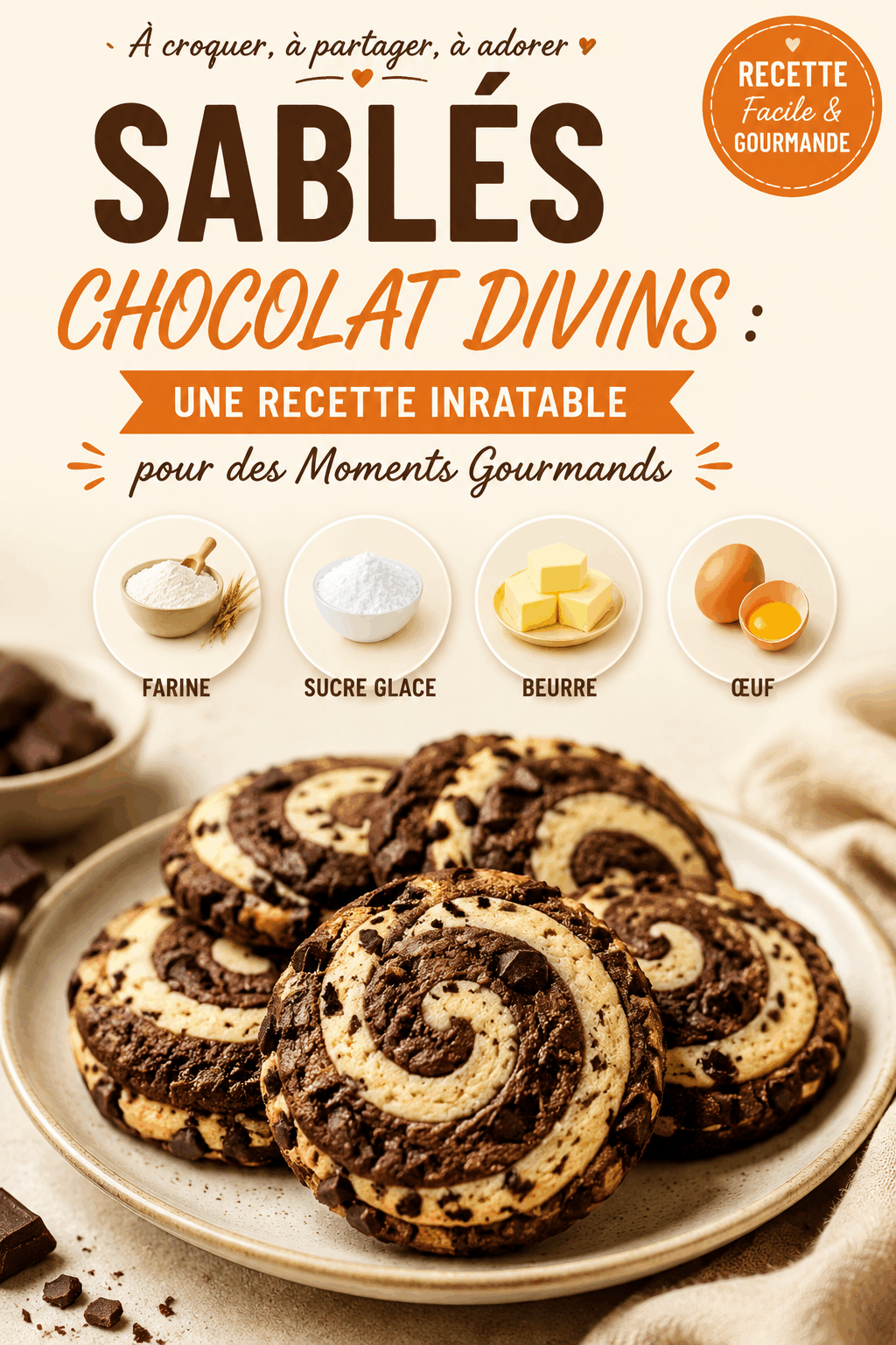 Sablés Chocolat Divins : Une Recette Inratable pour des Moments Gourmands