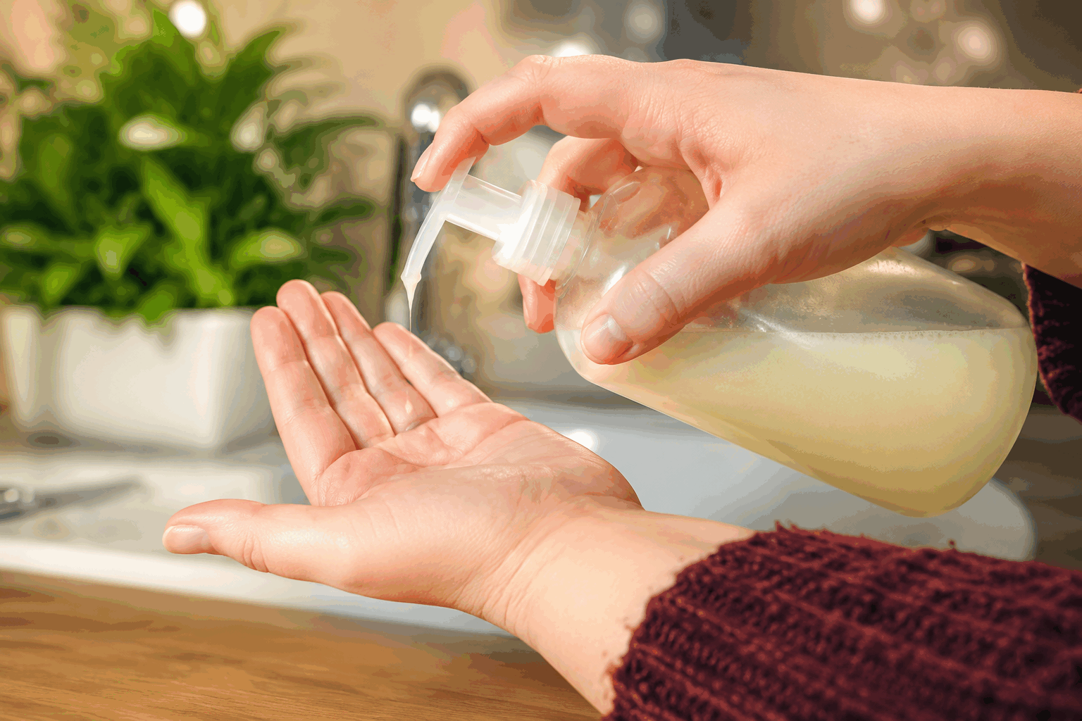 Savon à mains naturel maison : 2 ingrédients secrets pour une peau douce et saine ✨ Description Ce savon à mains naturel est composé de seulement deux ingrédients simples mais efficaces, offrant une solution douce et nourrissante pour la peau. Facile à préparer, il convient parfaitement aux personnes souhaitant éviter les produits chimiques agressifs et profiter d’un soin naturel au quotidien. Son parfum subtil et sa texture agréable garantissent une expérience sensorielle apaisante. Informations Temps de préparation : 10 minutes Temps de cuisson : 0 minute Nombre de portions : 1 pain de savon (environ 100 g) Difficulté : Facile Ingrédients Ingrédients principaux 60 g de savon de Marseille râpé (pur et sans additifs) 40 ml d’huile végétale nourrissante (huile d’amande douce ou huile de coco) Préparation Fais chauffer doucement au bain-marie le savon râpé avec l’huile végétale en remuant régulièrement jusqu’à obtenir une consistance homogène et fondue. Verse la préparation dans un moule en silicone ou un petit récipient adapté pour lui donner la forme souhaitée. Laisse refroidir à température ambiante pendant au moins 2 heures jusqu’à ce que le savon durcisse complètement. Démoule délicatement et conserve le savon dans un endroit sec, à l’abri de l’humidité. Astuces Privilégie un savon de Marseille à base d’huile d’olive, plus doux et naturel pour la peau. Pour parfumer légèrement ton savon, ajoute quelques gouttes d’huile essentielle (lavande, tea tree ou camomille) lors de la phase de chauffe. Utilise un moule en silicone pour faciliter le démoulage du savon sans risque de casse. Conserve le savon sur un porte-savon drainant pour prolonger sa durée de vie et éviter qu’il ne fonde trop rapidement. Service Utilise ce savon naturel au quotidien pour te laver les mains en douceur, idéal après une journée passée à l’extérieur ou avant le coucher. Présente-le dans une boîte ou un joli porte-savon près de l’évier pour une touche d’authenticité et de soin naturel dans ta salle de bain ou ta cuisine.