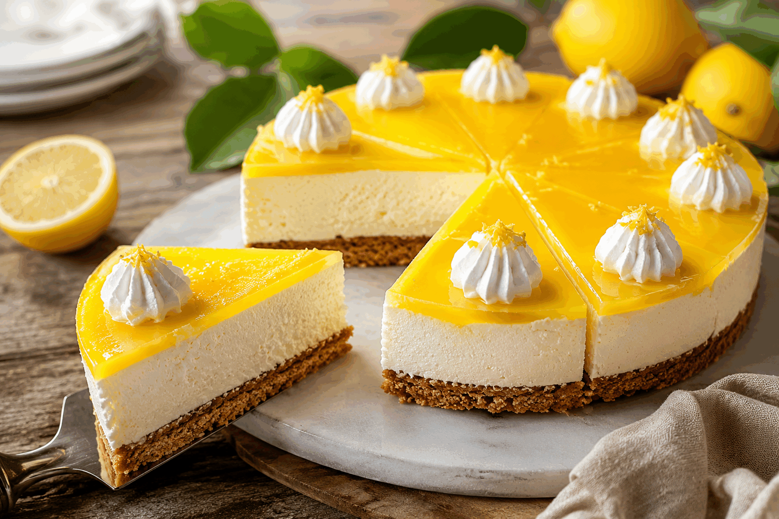 Seulement 3 ingrédients pour un cheesecake au citron sans cuisson qui fond dans la bouche 🍋👌 Description Ce cheesecake au citron sans cuisson est un dessert frais, léger et fondant, parfait pour les journées chaudes ou une fin de repas en douceur. Sa texture aérienne et son goût acidulé séduisent tous les palais, tandis que sa simplicité en fait une recette accessible à tous. Idéal pour une pause gourmande ou une occasion spéciale où la rapidité et la simplicité priment. Informations Temps de préparation : 15 minutes Temps de cuisson : 0 minute Nombre de portions : 6 Difficulté : Facile Ingrédients Pour la base 150 g de biscuits sablés (type Petit Beurre ou Digestive) 60 g de beurre fondu Pour la garniture 250 g de mascarpone 100 ml de jus de citron frais (environ 2 à 3 citrons) 80 g de sucre glace Préparation Réduis les biscuits en fine poudre à l’aide d’un robot ou en les écrasant dans un sac plastique avec un rouleau à pâtisserie. Mélange les miettes de biscuits avec le beurre fondu jusqu’à obtenir une pâte sableuse homogène. Tasse fermement ce mélange au fond d’un moule à charnière ou dans des verrines pour former la base du cheesecake. Place au réfrigérateur. Dans un saladier, fouette le mascarpone avec le sucre glace jusqu’à obtenir une texture lisse et crémeuse. Ajoute progressivement le jus de citron en continuant de fouetter pour bien l’incorporer sans faire tourner le mascarpone. Verse cette préparation sur la base biscuitée, lisse la surface avec une spatule. Réfrigère au minimum 3 heures (idéalement toute une nuit) pour que la garniture prenne et que les saveurs se développent. Avant de servir, décore éventuellement avec des zestes de citron ou des quartiers de citron confit. Astuces Utilise du mascarpone bien froid pour faciliter le mélange et éviter que la préparation ne soit trop liquide. Si le mascarpone est trop épais, incorpore une cuillère à soupe de crème fraîche pour assouplir la garniture. Pour un goût encore plus citronné, ajoute un peu de zeste finement râpé dans la préparation. Pense à bien tasser la base biscuitée pour éviter qu’elle ne s’effrite au moment du service. Service Sers ce cheesecake bien frais, idéalement après un repas léger ou en dessert d’été. Accompagne-le d’un coulis de fruits rouges ou d’une infusion froide au thé vert pour une touche de fraîcheur supplémentaire. Ce dessert simple mais raffiné plaira à tous et impressionnera par sa légèreté et son intensité citronnée.