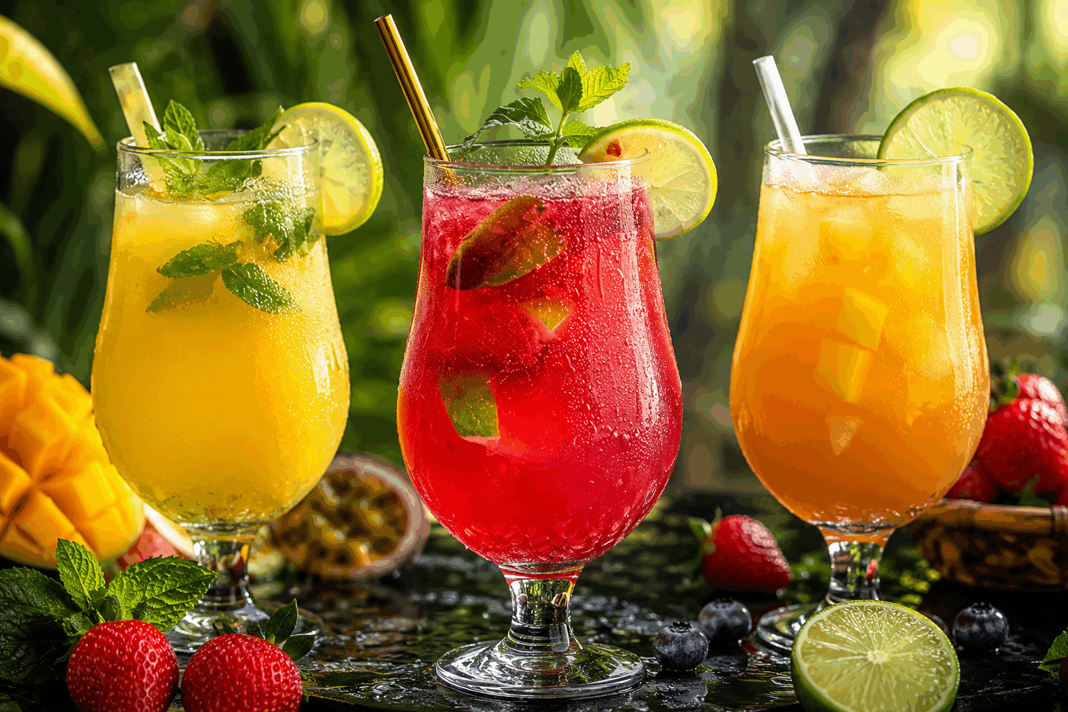 Seulement 4 ingrédients pour ce mocktail d’été ultra rafraîchissant à tester 🔥 Description Ce mocktail d’été est une boisson sans alcool délicieusement fruitée et rafraîchissante, parfaite pour les journées chaudes. Avec seulement quatre ingrédients simples, il offre un équilibre subtil entre douceur et acidité. Idéal pour les apéritifs estivaux ou pour se désaltérer sans alcool lors de toutes vos fêtes. Informations Temps de préparation : 5 minutes Temps de cuisson : 0 minute Nombre de portions : 4 verres Difficulté : Facile Ingrédients Pour le mocktail 250 ml de jus de cranberry (canneberge) non sucré 250 ml d’eau pétillante bien froide 2 cuillères à soupe de sirop de grenadine 4 feuilles de menthe fraîche Glaçons (quantité selon préférence) Préparation Remplis 4 grands verres de glaçons pour bien les rafraîchir. Verse dans chaque verre 60 ml de jus de cranberry. Ajoute une demi-cuillère à soupe de sirop de grenadine dans chaque verre pour une touche sucrée colorée. Complète avec environ 60 ml d’eau pétillante bien fraîche dans chaque verre. Mélange délicatement avec une cuillère pour bien répartir les saveurs sans faire perdre les bulles. Dépose une feuille de menthe fraîche sur chaque verre pour la décoration et un parfum frais. Astuces Utilise un jus de cranberry sans sucre ajouté pour mieux contrôler la douceur du mocktail. Si tu n’as pas de sirop de grenadine, remplace-le par du sirop de fraise ou de framboise pour varier les saveurs. Pour un effet encore plus frais, prépare les verres à l'avance et garde-les au réfrigérateur. Presse un filet de citron vert pour une légère touche acidulée selon ton goût. Service Servez ce mocktail bien frais, idéalement dans des verres transparents pour mettre en valeur la belle couleur rouge-pourpre. Accompagnez-le de petites brochettes de fruits frais ou d’amuse-bouches légers lors d’un apéritif estival en terrasse ou au bord de la piscine.