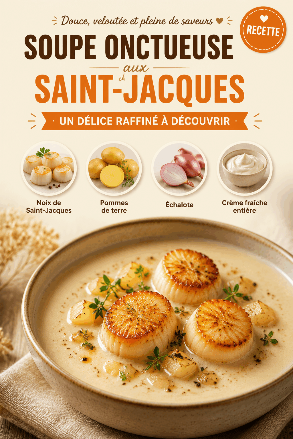 Soupe Onctueuse aux Saint-Jacques : Un Délice Raffiné à Découvrir