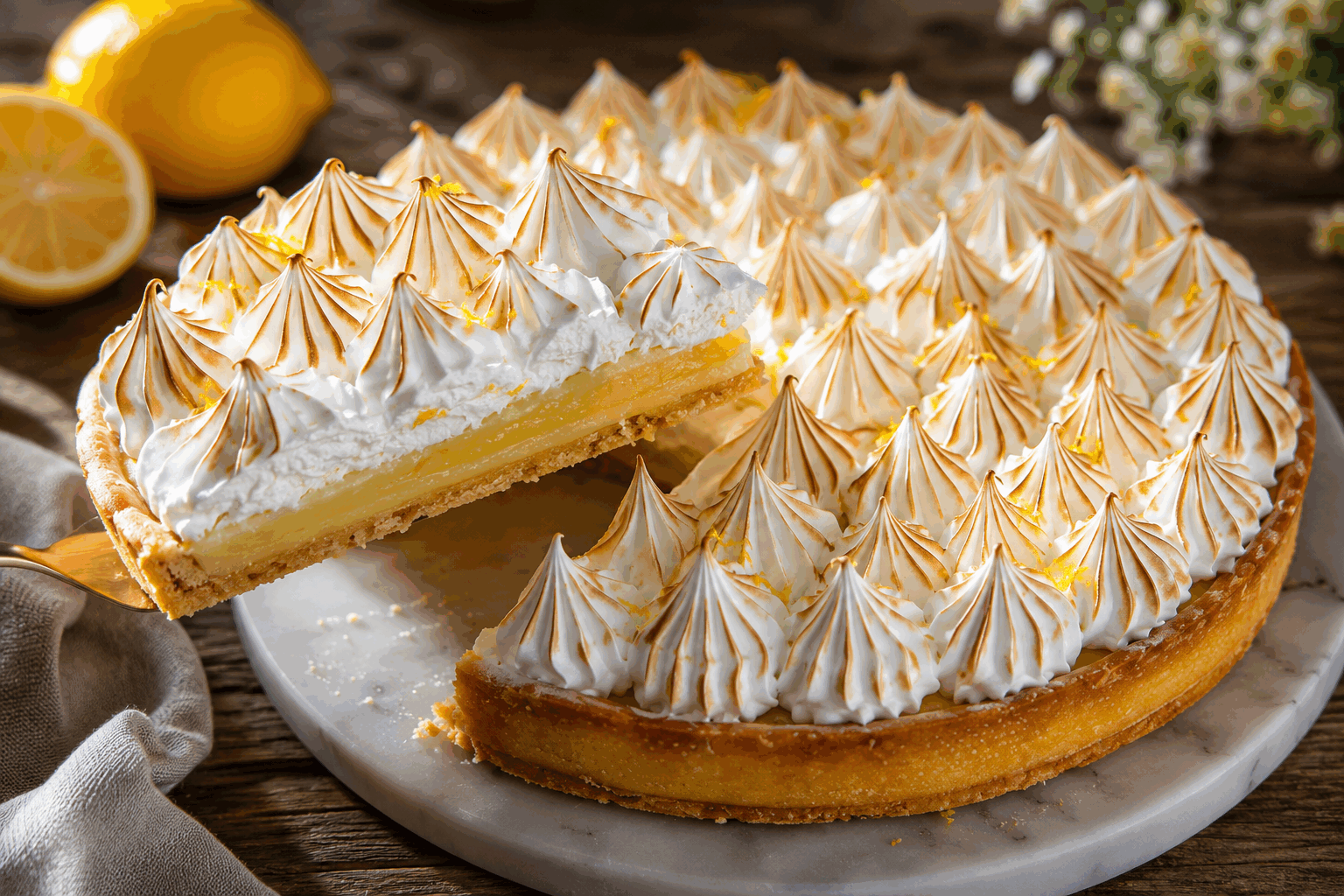 Tarte au citron meringuée en 5 minutes, le secret d’une douceur fondante et légère 😍