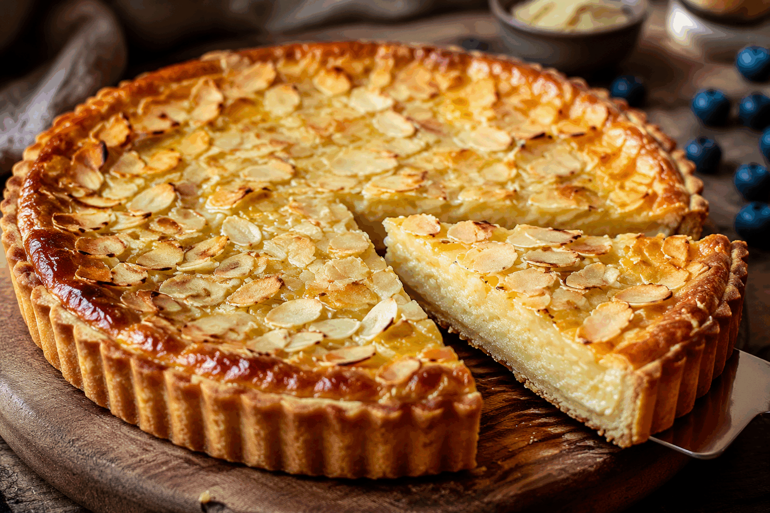Tarte aux myrtilles en 5 minutes : le secret d’une douceur qui fond dans la bouche 🍇✨ Description Cette tarte aux myrtilles express se prépare en un temps record pour vous offrir une douceur fruitée et fondante. Sa pâte légère et croustillante accompagne parfaitement la fraîcheur et l’acidité subtile des myrtilles, pour un dessert simple mais délicieux, idéal en toute occasion. Informations Temps de préparation : 5 minutes Temps de cuisson : 25 minutes Nombre de portions : 6 personnes Difficulté : Facile Ingrédients Pour la pâte rapide 150 g de farine 75 g de beurre froid 30 g de sucre 1 pincée de sel 30 ml d’eau froide Pour la garniture aux myrtilles 300 g de myrtilles fraîches (ou surgelées, décongelées et égouttées) 50 g de sucre 1 cuillère à soupe de jus de citron 1 cuillère à soupe de fécule de maïs (Maïzena) Préparation Préparez la pâte : dans un saladier, mélangez la farine, le sucre et le sel. Ajoutez le beurre froid coupé en petits morceaux et sablez du bout des doigts jusqu’à obtenir un mélange grossier. Ajoutez l’eau froide petit à petit en mélangeant rapidement jusqu’à former une boule de pâte. Étalez-la immédiatement sur une feuille de papier cuisson en donnant une forme ronde de 24 cm de diamètre. Placez la pâte étalée sur une plaque de cuisson recouverte de papier sulfurisé. Mélangez les myrtilles avec le sucre, le jus de citron et la fécule de maïs, puis répartissez cette garniture au centre de la pâte, en laissant une bordure d’environ 3 cm libre tout autour. Repliez délicatement les bords de pâte sur la garniture pour former une bordure rustique, sans la recouvrir complètement. Enfournez dans un four préchauffé à 180°C (chaleur tournante) pendant 25 minutes, ou jusqu’à ce que la pâte soit dorée et la garniture bouillonnante. Laissez tiédir la tarte avant de la déguster pour profiter pleinement de son moelleux et de ses saveurs fondantes. Astuces Pour gagner encore plus de temps, vous pouvez utiliser une pâte brisée toute prête de qualité. Si vous utilisez des myrtilles surgelées, ajoutez un peu plus de fécule pour compenser l’eau libérée pendant la cuisson. Pour relever légèrement le goût, ajoutez une pointe de vanille liquide ou un zeste de citron dans la garniture. Servez cette tarte avec une boule de glace vanille ou une cuillère de crème fraîche pour un dessert encore plus gourmand. Service Servez la tarte aux myrtilles tiède ou à température ambiante, accompagnée d’un thé ou d’un café. Ce dessert simple s’adapte parfaitement aux goûters improvisés, aux brunchs ou comme douceur légère après un repas entre amis ou en famille.