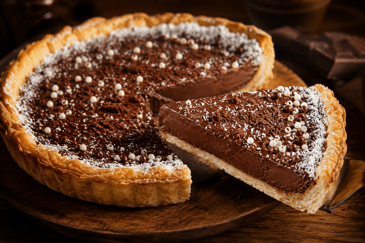 Tarte coco choco façon bounty sans œufs, prête en 10 minutes et délicieusement gourmande 😍 Description Cette tarte sans œufs s’inspire du célèbre chocolat Bounty, alliant la douceur de la noix de coco à la richesse du chocolat. Rapide à préparer en seulement 10 minutes, elle séduit par sa texture fondante et son goût gourmand. Idéale pour une pause sucrée ou un dessert express qui fait plaisir à toute la famille. Informations Temps de préparation : 10 minutes Temps de cuisson : 0 minute (recette sans cuisson) Nombre de portions : 6 personnes Difficulté : Facile Ingrédients Pour la base 150 g de biscuits sablés (type petit beurre ou digestifs) 60 g de beurre fondu Pour la garniture coco 150 g de crème de coco (épaisse et non sucrée) 80 g de noix de coco râpée 50 g de sucre en poudre 1 cuillère à café d’extrait de vanille Pour la couverture chocolatée 150 g de chocolat noir ou au lait (selon préférence) 10 g d’huile de coco (ou huile neutre) Préparation Écrase finement les biscuits dans un saladier. Ajoute le beurre fondu et mélange jusqu’à obtenir une texture sableuse homogène. Tapisse un moule à tarte (diamètre 20 cm) avec ce mélange en pressant bien pour former la base. Réserve au frais. Dans un bol, mélange la crème de coco, la noix de coco râpée, le sucre et l’extrait de vanille jusqu’à obtenir une pâte épaisse et collante. Verse cette préparation sur la base biscuitée en lissant pour bien répartir. Fais fondre le chocolat au bain-marie avec l’huile de coco jusqu’à obtention d’un mélange lisse et brillant. Verse le chocolat fondu sur la garniture coco, répartis-le uniformément. Laisse reposer au réfrigérateur pendant au moins 2 heures pour que la tarte soit bien prise avant de servir. Astuces Choisis une crème de coco épaisse pour une garniture bien ferme et onctueuse. Si tu souhaites une version plus légère, remplace une partie du beurre de la base par du yaourt grec. Pour une touche croquante, ajoute quelques amandes effilées grillées sur le chocolat avant qu’il ne durcisse. Conserve la tarte au frais et consomme-la de préférence dans les 48 heures pour garder toute sa fraîcheur. Service Servez cette tarte bien fraîche, accompagnée d’un café ou d’un thé noir corsé. Elle convient parfaitement pour un dessert de dernière minute ou un goûter gourmand entre amis. Pour une présentation festive, décorez avec quelques copeaux de chocolat ou une pincée de noix de coco râpée supplémentaire.