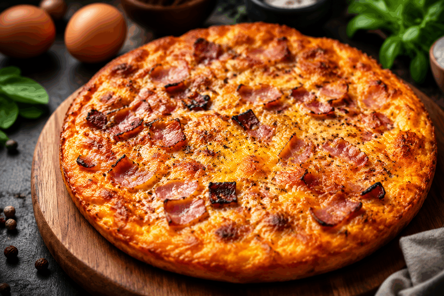 Tarte sans pâte aux oignons et bacon en 5 minutes, un délice fondant à tester ! 🔥😍