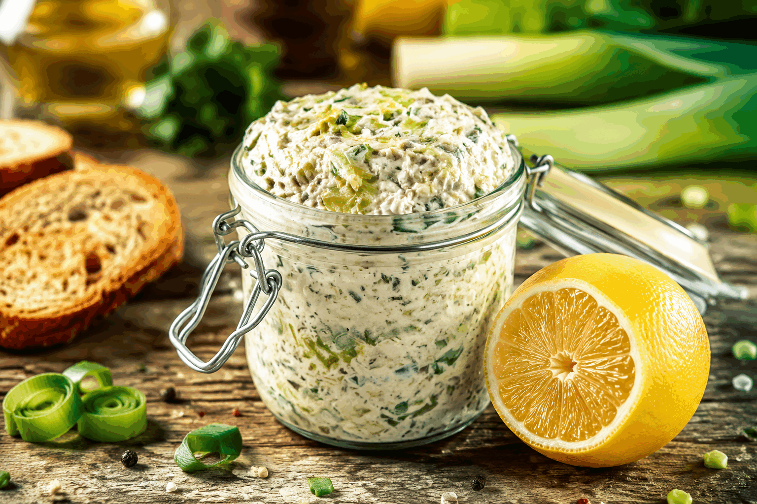 Tartinade de poireaux en 5 minutes : onctueuse, simple et tellement gourmande ! 🔥 Description Cette tartinade de poireaux est une préparation rapide, crémeuse et savoureuse qui met en valeur la douceur naturelle des poireaux. Idéale en apéritif ou en accompagnement, elle se déguste aussi bien sur des toasts que comme dip. Facile à réaliser, elle convient parfaitement pour un snack gourmand ou une entrée légère. Informations Temps de préparation : 5 minutes Temps de cuisson : 10 minutes Nombre de portions : 4 personnes Difficulté : Facile Ingrédients Pour la tartinade 3 poireaux moyens (environ 300 g net) 100 g de fromage frais (type fromage de chèvre frais ou ricotta) 1 cuillère à soupe d’huile d’olive 1 cuillère à soupe de crème fraîche épaisse 1 gousse d’ail Sel fin, poivre du moulin 1 cuillère à café de jus de citron Préparation Nettoie soigneusement les poireaux en éliminant la partie verte trop ferme et en rinçant bien la partie blanche. Coupe-les en fines rondelles. Fais chauffer l’huile d’olive dans une poêle à feu moyen. Ajoute les poireaux et fais-les revenir doucement pendant environ 8 à 10 minutes, jusqu’à ce qu’ils soient bien fondants sans colorer. Remue régulièrement. Presse la gousse d’ail et ajoute-la aux poireaux en fin de cuisson. Laisse cuire encore 1 minute pour libérer les arômes. Retire du feu et laisse tiédir légèrement. Mets les poireaux dans un mixeur avec le fromage frais, la crème fraîche, le jus de citron, le sel et le poivre. Mixe jusqu’à obtenir une texture lisse et onctueuse. Ajuste l’assaisonnement si nécessaire. Astuces Si vous préférez une texture plus rustique, mixez moins longtemps pour garder quelques morceaux. Remplacez le fromage de chèvre par du fromage blanc pour une version plus légère. Ajoutez une pincée de noix de muscade pour relever subtilement la saveur des poireaux. Conservez la tartinade au réfrigérateur dans un récipient hermétique et consommez-la dans les 2 jours pour préserver sa fraîcheur. Service Servez cette tartinade froide ou légèrement tiède sur des tranches de pain grillé, des crackers ou des légumes crus. Elle est parfaite pour un apéritif convivial, un brunch ou en entrée accompagnée d’une salade verte croquante.