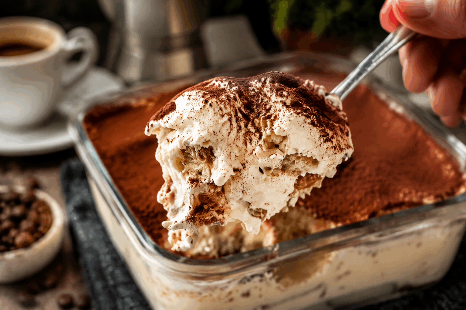 Tiramisu léger sans sucre ni farine, prêt en 5 minutes, un délice fondant à tester 😍