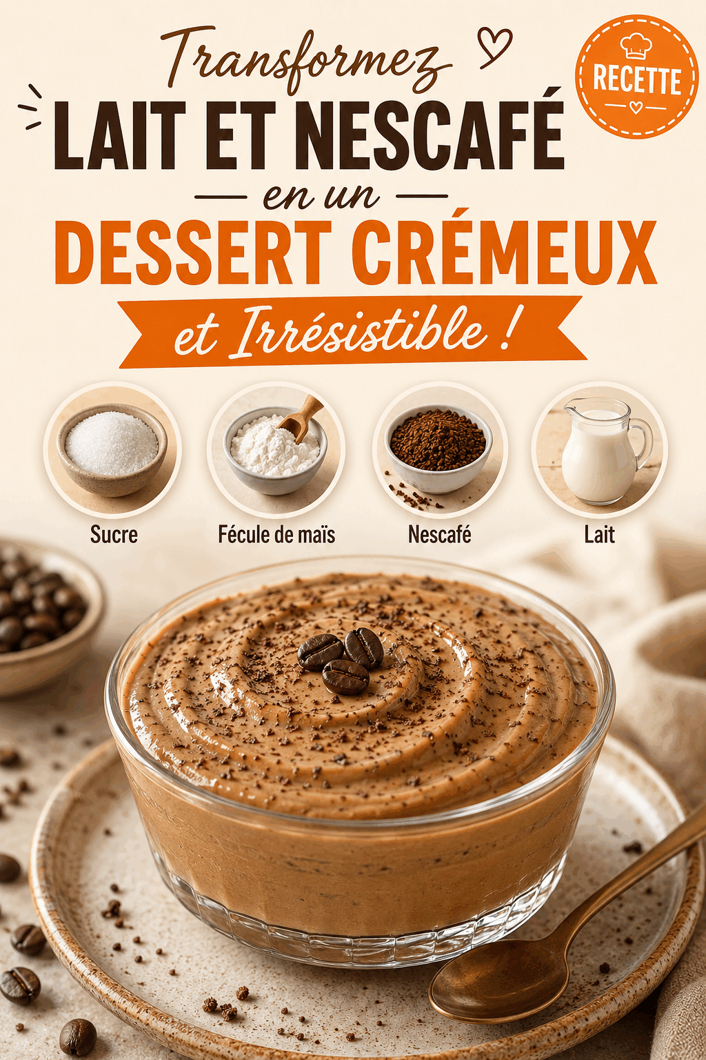 Transformez Lait et Nescafé en un Dessert Crémeux et Irrésistible !