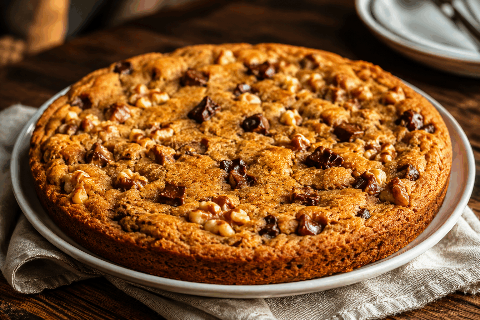 Un cookie géant en 5 minutes prêt à fondre dans la bouche, à tester chez soi ! 🍪✨ Description Ce cookie géant est une gourmandise facile et rapide à réaliser, parfaite pour les envies sucrées de dernière minute. Moelleux et fondant à souhait, il se déguste tiède, accompagné d’un verre de lait ou d’une boule de glace. Idéal pour partager un moment convivial ou se faire plaisir en solo sans trop d’effort. Informations Temps de préparation : 3 minutes Temps de cuisson : 5 minutes Nombre de portions : 1 cookie géant Difficulté : Facile Ingrédients Pour le cookie géant 30 g de beurre doux 50 g de sucre roux 1 cuillère à soupe de sucre blanc 1 petit œuf (environ 50 g) 90 g de farine de blé 1/4 cuillère à café de levure chimique 1 pincée de sel 50 g de pépites de chocolat noir 1 cuillère à café d’extrait de vanille Préparation Préchauffe ton four à 180°C (chaleur tournante de préférence). Fais fondre le beurre au micro-ondes ou dans une petite casserole, puis verse-le dans un saladier. Ajoute les sucres au beurre chaud et mélange bien jusqu’à obtenir une consistance homogène. Incorpore l’œuf et l’extrait de vanille, puis mélange vigoureusement. Ajoute la farine, la levure et la pincée de sel, mélange délicatement sans trop travailler la pâte. Incorpore les pépites de chocolat en répartissant bien dans la pâte. Sur une plaque allant au four recouverte de papier cuisson, forme un gros cookie rond de 15 cm de diamètre environ, en aplatissant légèrement la pâte. Enfourne pour 5 minutes : le cookie doit être doré sur les bords mais encore un peu mou au centre pour un effet fondant. Laisse reposer 2 minutes avant de déguster, il sera encore tiède et moelleux à souhait. Astuces Utilise un beurre de qualité pour un goût plus riche et une meilleure texture. Pour un cookie plus croustillant, ajoute un peu plus de sucre blanc. Remplace les pépites de chocolat par des morceaux de noix, noisettes ou raisins secs selon tes envies. Le temps de cuisson peut varier selon ton four : surveille bien la cuisson pour conserver le cœur fondant. Service Déguste ce cookie géant tiède, accompagné d’une boule de glace vanille, d’un coulis de caramel ou simplement d’un verre de lait frais. Parfait pour une pause gourmande express en après-midi ou en dessert improvisé. Idéal aussi pour impressionner sans passer des heures en cuisine !