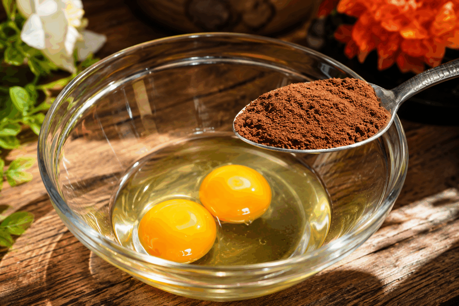 Un dessert sans farine ni four en 10 minutes avec juste des œufs et du café ☕🔥 Description Voici un dessert express, léger et fondant, à base d'œufs et de café, sans farine ni cuisson au four. Sa texture moelleuse et son goût légèrement amer de café en font une douceur parfaite pour une pause gourmande rapide. Idéal pour les amateurs de café qui souhaitent un dessert simple et rapide à préparer. Informations Temps de préparation : 5 minutes Temps de cuisson : 5 minutes Nombre de portions : 2 personnes Difficulté : Facile Ingrédients Ingrédients principaux 3 œufs frais 2 cuillères à soupe de café fort (expresso ou café filtre très concentré) 30 g de sucre en poudre 1 pincée de sel Préparation Sépare les blancs des jaunes d'œufs. Fouette les jaunes avec le sucre jusqu’à ce que le mélange blanchisse et devienne mousseux. Ajoute le café fort aux jaunes sucrés et mélange bien pour obtenir une préparation homogène. Monte les blancs en neige ferme avec la pincée de sel. Incorpore délicatement les blancs en neige à la préparation au café à l’aide d’une spatule, en soulevant la masse pour garder l’air et la légèreté. Verse la mousse dans deux verrines ou petits bols. Laisse reposer 5 minutes au réfrigérateur pour que la mousse soit bien fraîche et légèrement prise. Astuces Utilise des œufs bien frais à température ambiante pour une meilleure montée des blancs. Prépare un café fort et refroidi pour ne pas faire retomber les blancs en neige. Incorpore les blancs délicatement pour garder la texture légère et aérienne. Pour un petit bonus gourmand, saupoudre un peu de cacao amer ou de grains de café concassés avant de servir. Service Servez ce dessert bien frais dans des verrines transparentes pour apprécier sa texture mousseuse. Il accompagne parfaitement un moment café ou un goûter express. Idéal en accompagnement d’un biscuit croquant pour varier les textures.