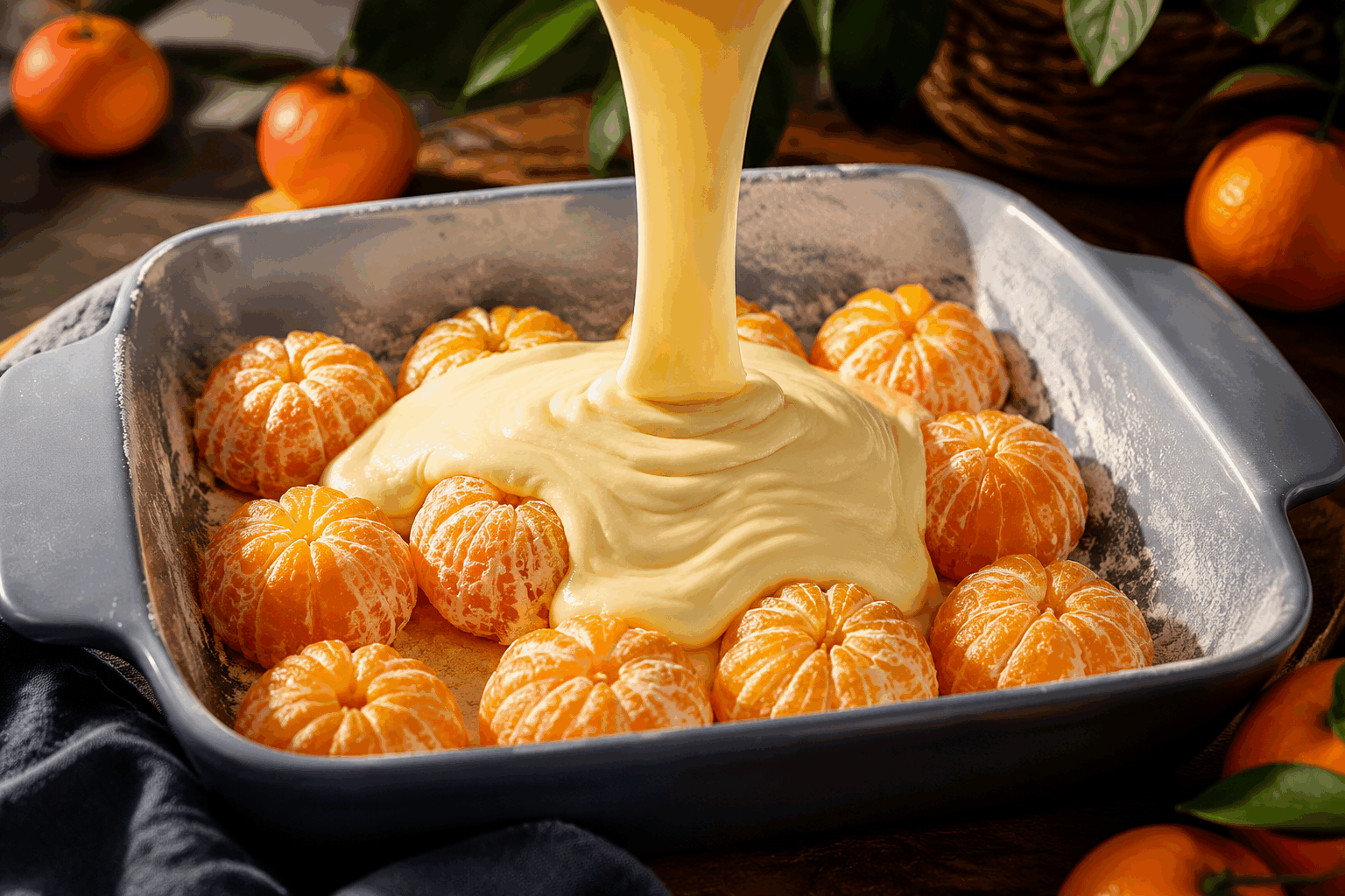 Un gâteau aux mandarines en 5 minutes, fondant et tellement facile à faire 😍 Description Ce gâteau aux mandarines est à la fois moelleux et fondant, avec un parfum fruité et délicatement acidulé qui ravira vos papilles. Rapide à préparer, il est parfait pour un dessert de dernière minute ou un goûter gourmand. Sa texture légère et son goût subtil en font un classique facile à réaliser chez soi. Informations Temps de préparation : 5 minutes Temps de cuisson : 30 minutes Nombre de portions : 6 personnes Difficulté : Facile Ingrédients Pour le gâteau 3 mandarines de taille moyenne 120 g de sucre en poudre 120 g de farine 3 œufs 80 ml d’huile végétale neutre (tournesol ou colza) 1 sachet de levure chimique (environ 11 g) 1 pincée de sel Préparation Préchauffe le four à 180°C (th.6). Lave soigneusement les mandarines, puis râpe finement le zeste de deux mandarines en évitant la partie blanche trop amère. Presse les mandarines pour en extraire le jus et réserve. Dans un saladier, bats les œufs avec le sucre jusqu’à ce que le mélange blanchisse et devienne mousseux. Ajoute l’huile, le jus de mandarine et le zeste, puis mélange bien. Incorpore progressivement la farine tamisée avec la levure et la pincée de sel en mélangeant délicatement pour éviter les grumeaux. Verse la pâte dans un moule à gâteau beurré et fariné ou chemisé de papier cuisson. Enfourne pour 30 minutes environ, vérifie la cuisson avec la lame d’un couteau : elle doit ressortir sèche. Laisse tiédir avant de démouler et servir. Astuces Pour un goût encore plus intense, laisse reposer la pâte 10 minutes avant la cuisson. Tu peux remplacer l’huile par du beurre fondu pour plus de gourmandise. Si tu ne trouves pas de mandarines, une orange non traitée fera parfaitement l’affaire. Conserve ce gâteau dans une boîte hermétique à température ambiante pour préserver tout son moelleux. Service Ce gâteau aux mandarines peut être dégusté nature ou accompagné d’un peu de crème fraîche épaisse ou d’une boule de glace vanille. Idéal pour un goûter improvisé ou un dessert léger après un repas.