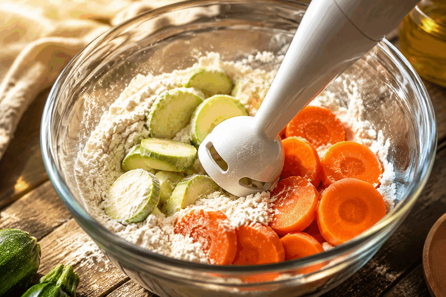 Un gâteau moelleux à la carotte et courgette en 5 minutes, sans complexe ! 🔥 Description Ce gâteau combine la douceur naturelle des carottes et la fraîcheur légère des courgettes pour offrir un dessert moelleux et sain. Rapidement préparé en seulement 5 minutes, il est parfait pour une pause gourmande sans culpabilité. Son côté « sans complexe » fait appel à des ingrédients simples et nutritifs, idéal pour tous les jours ou une collation improvisée. Informations Temps de préparation : 5 minutes Temps de cuisson : 35 minutes Nombre de portions : 6 personnes Difficulté : Facile Ingrédients Pour le gâteau 150 g de carottes râpées 150 g de courgettes râpées 150 g de farine de blé 100 g de sucre de canne 2 œufs 100 ml d’huile de tournesol 1 sachet de levure chimique (environ 11 g) 1 cuillère à café de cannelle en poudre 1 pincée de sel Préparation Préchauffe le four à 180°C (chaleur tournante si possible). Râpe finement les carottes et les courgettes, puis presse-les légèrement pour retirer l’excès d’eau. Dans un grand saladier, fouette les œufs avec le sucre jusqu’à ce que le mélange blanchisse. Ajoute l’huile en filant tout en continuant de mélanger. Incorpore la farine tamisée, la levure chimique, la cannelle et la pincée de sel. Mélange bien pour obtenir une pâte homogène. Incorpore délicatement les légumes râpés à la pâte. Verse la préparation dans un moule à gâteau préalablement beurré ou recouvert de papier sulfurisé. Enfourne pour environ 35 minutes. Vérifie la cuisson avec la pointe d’un couteau : elle doit ressortir sèche. Laisse tiédir avant de démouler et de déguster. Astuces Pour un gâteau encore plus moelleux, utilise des courgettes bien fraîches et n’hésite pas à les essorer soigneusement. Si tu souhaites une version sans gluten, remplace la farine de blé par un mélange de farine de riz et de poudre d’amande. Pour apporter une note gourmande, ajoute une poignée de noix concassées ou des raisins secs dans la pâte. Tu peux parfumer ce gâteau avec du zeste d’orange ou une pointe de gingembre en poudre pour varier les saveurs. Service Ce gâteau se déguste tiède ou froid, nature ou accompagné d’un yaourt nature ou d’une cuillère de crème fouettée légère. Il est parfait pour un goûter sain ou un dessert léger après un repas en famille ou entre amis.