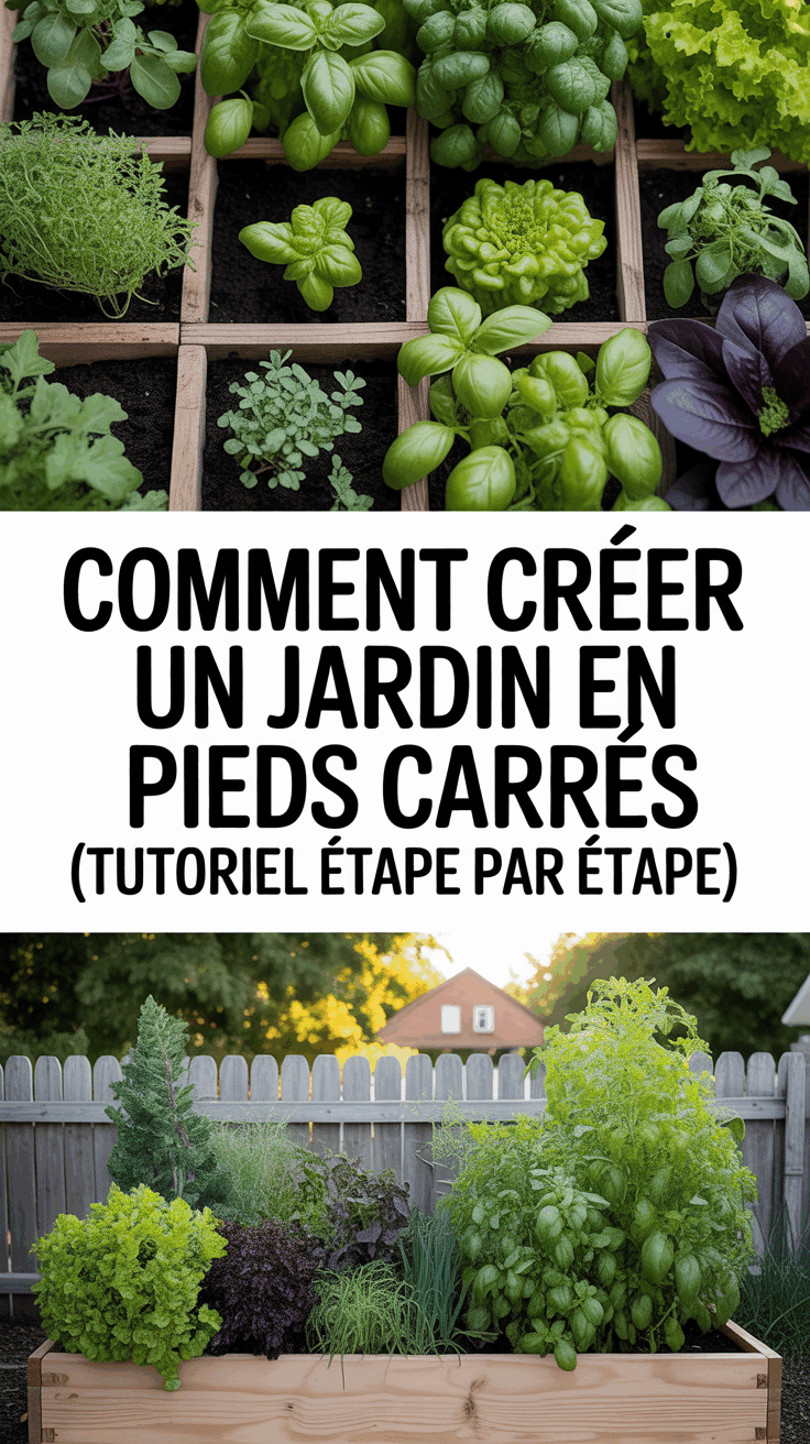 Comment créer un jardin en pieds carrés (tutoriel étape par étape)