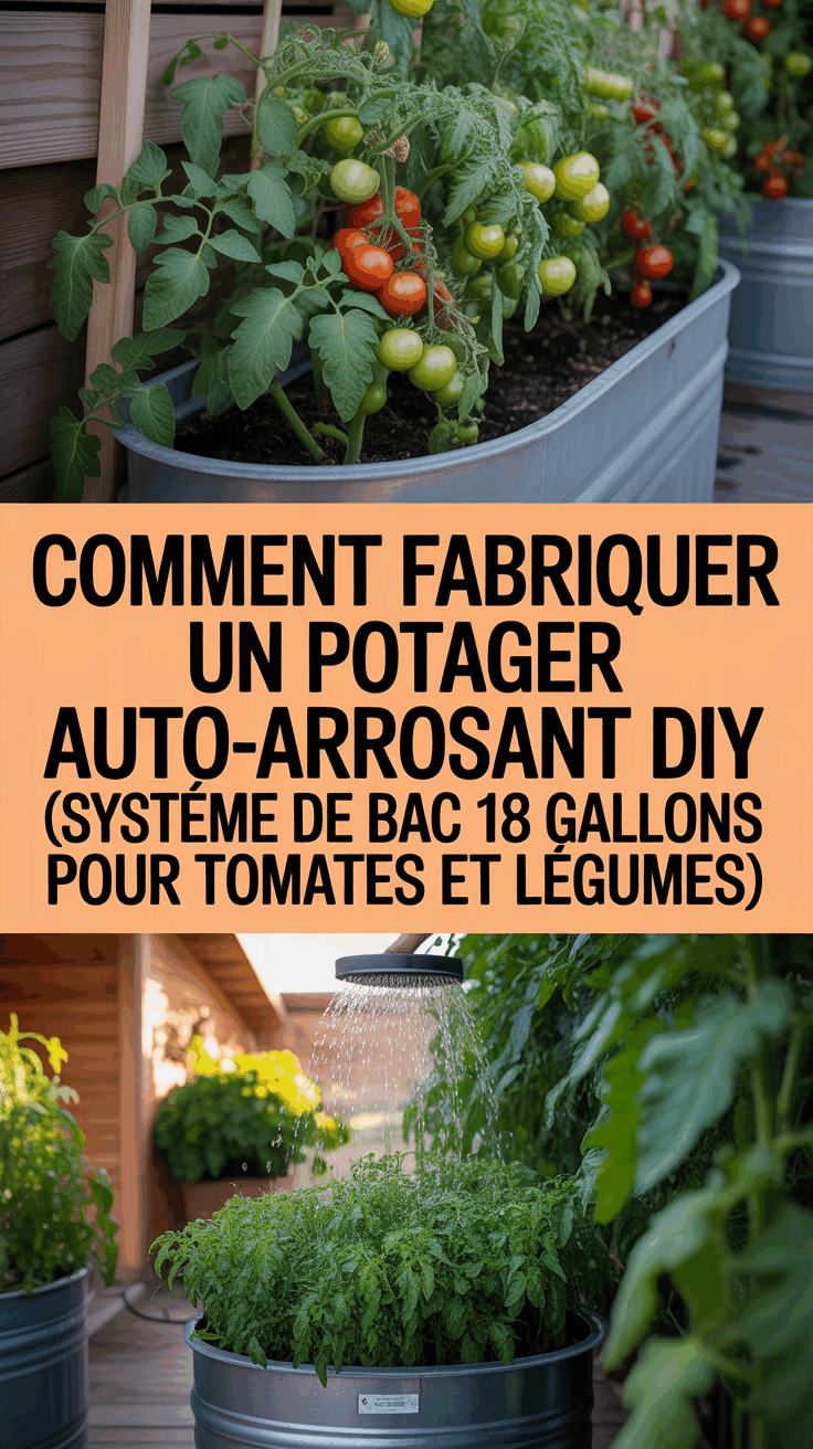 Comment fabriquer un potager auto-arrosant DIY (système de bac de 18 gallons pour tomates et légumes)