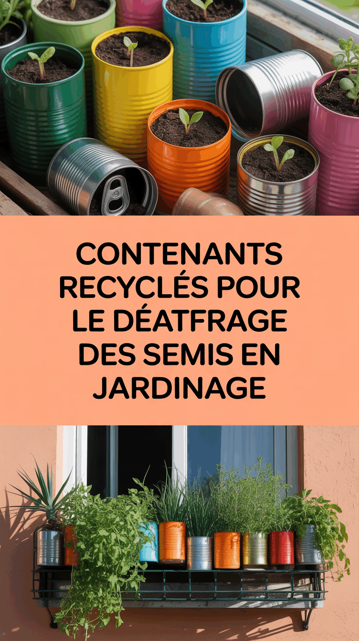 Contenants recyclés pour le démarrage des semis en jardinage