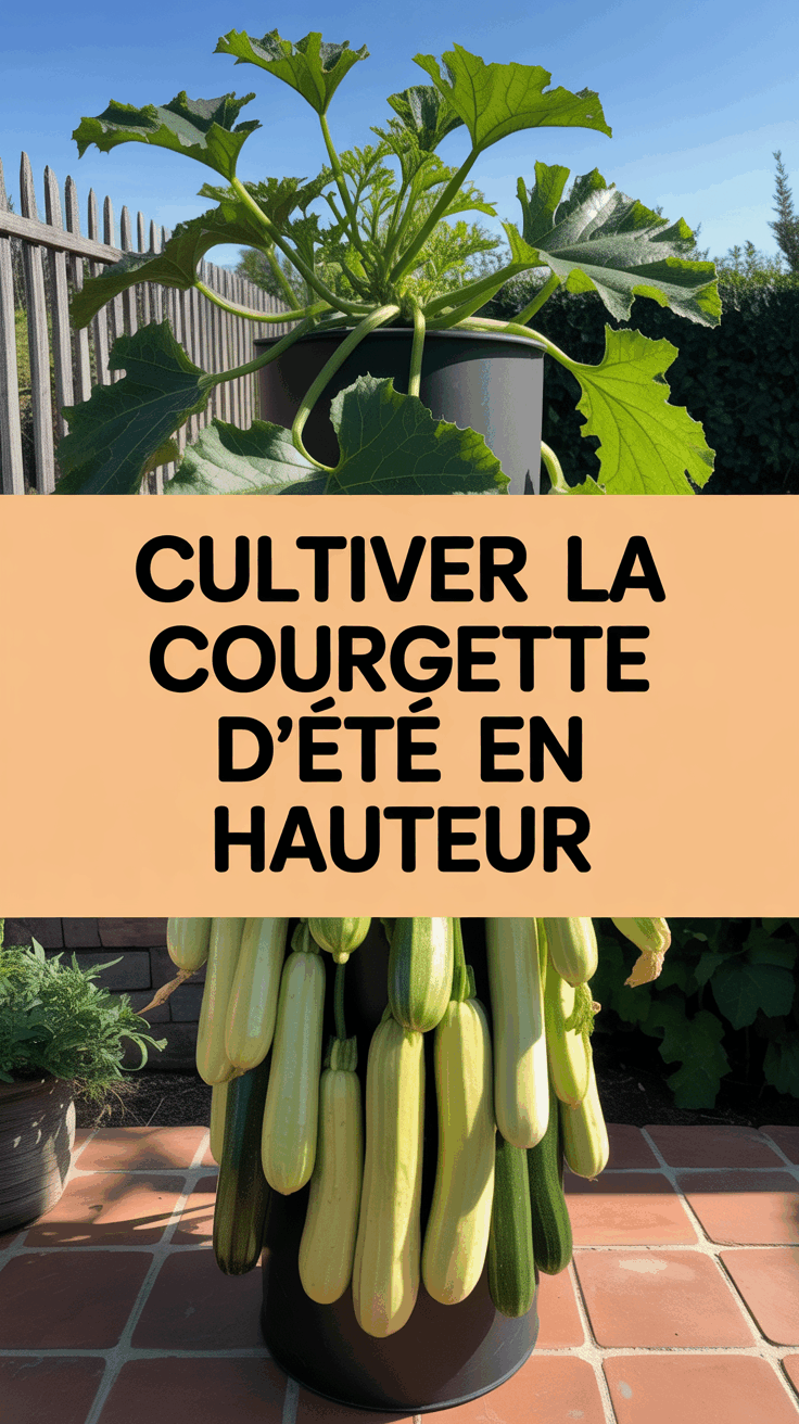 Cultiver la courgette d'été en hauteur