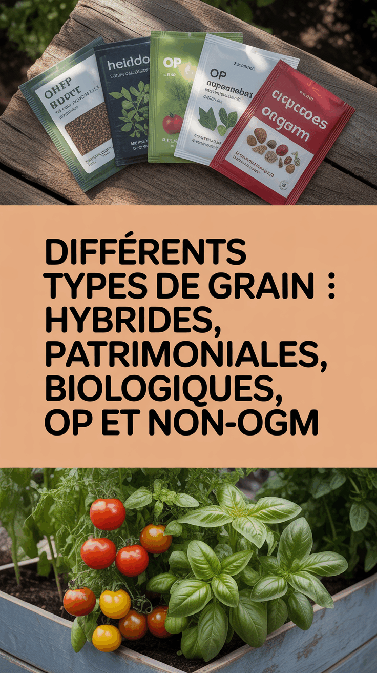 Différents Types de Graines : Hybrides, Patrimoniales, Biologiques, OP et Non-OGM