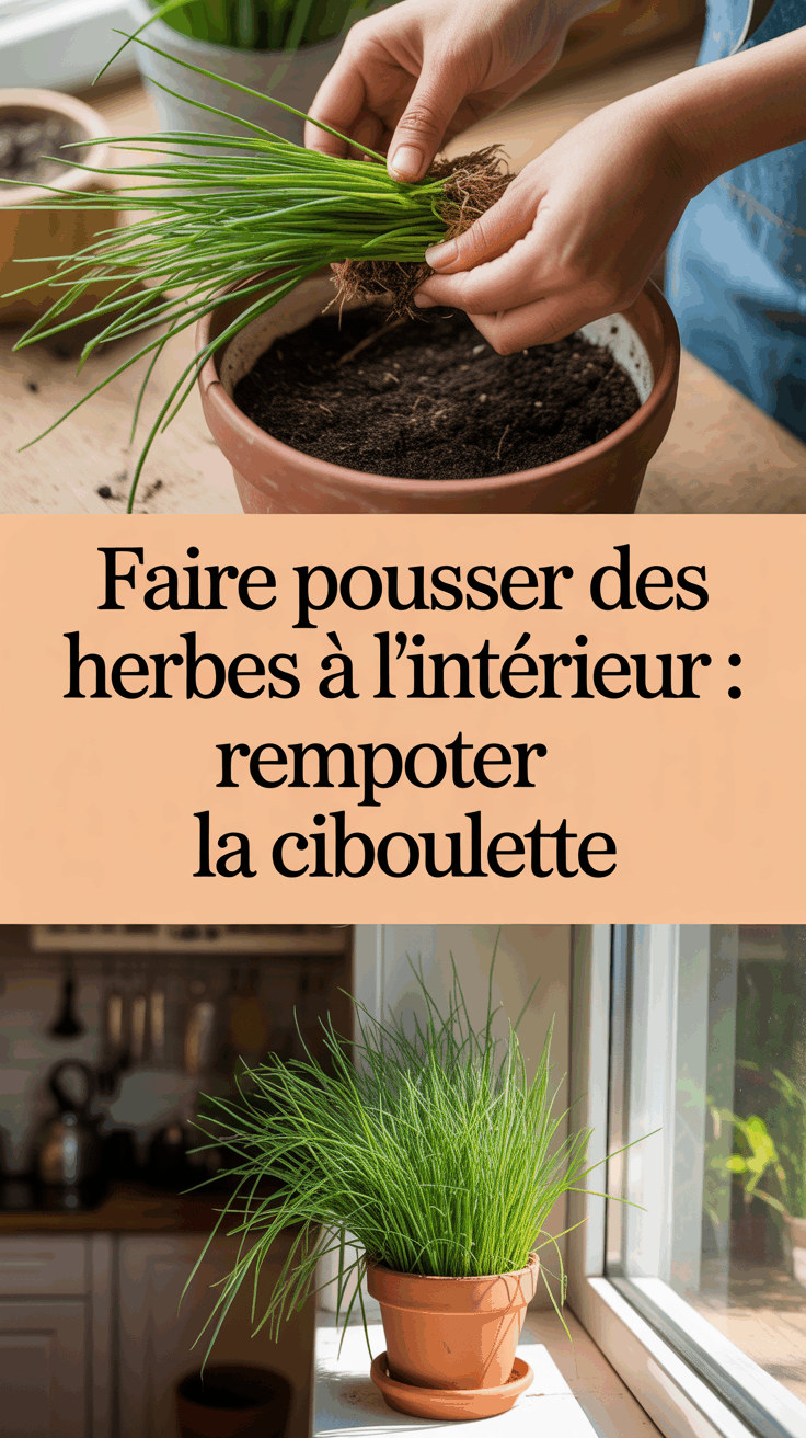 Faire Pousser des Herbes à l&rsquo;Intérieur : Rempoter la Ciboulette