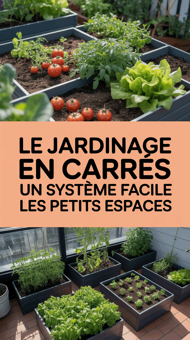 Le jardinage en carrés : un système facile pour les petits espaces