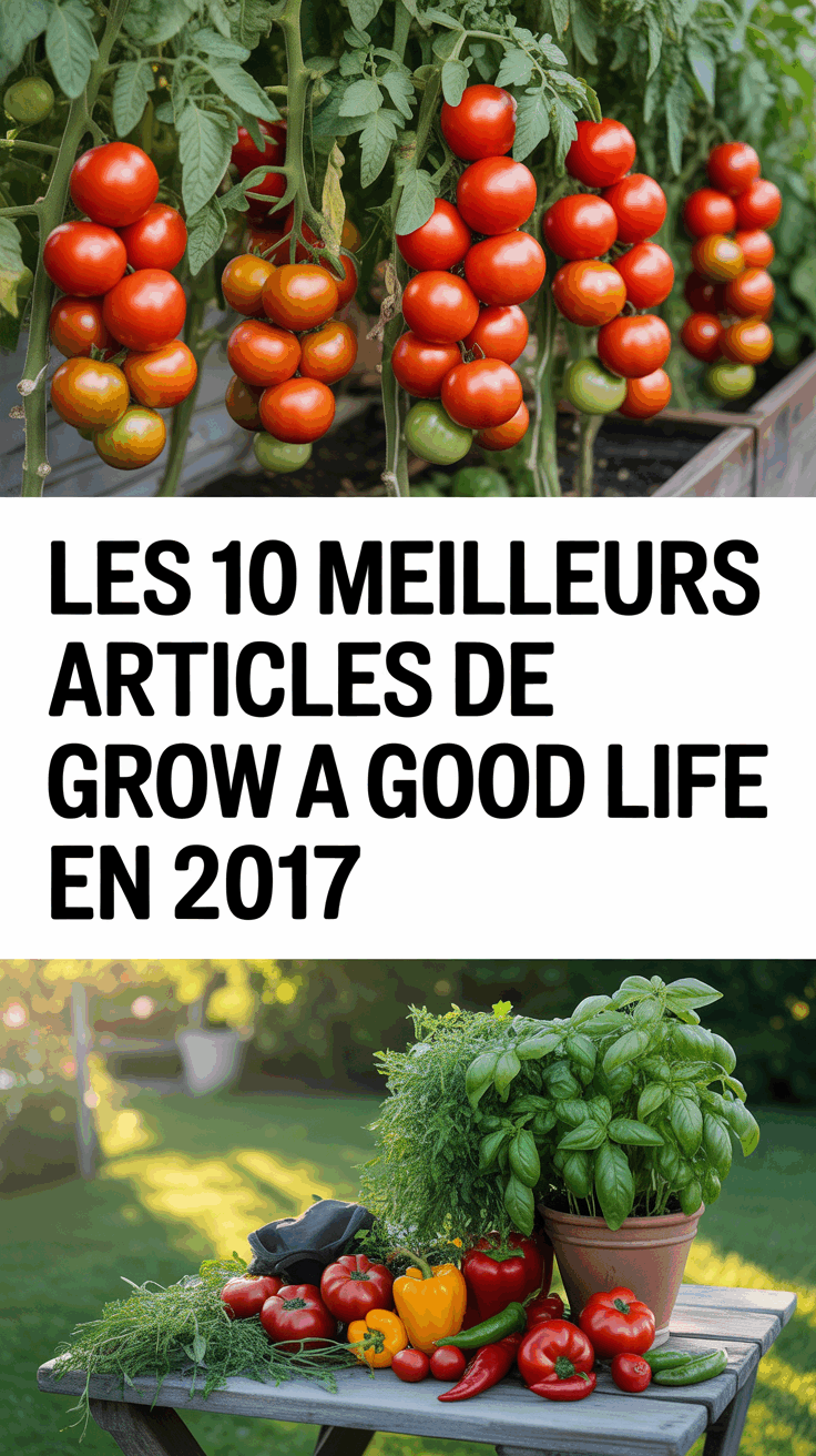 Les 10 meilleurs articles de Grow a Good Life en 2017
