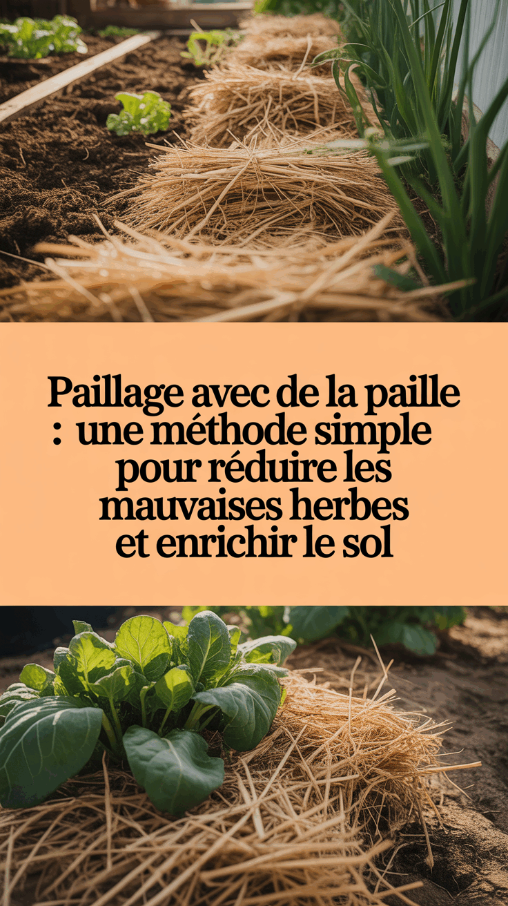 Paillage avec de la paille : une méthode simple pour réduire les mauvaises herbes et enrichir le sol