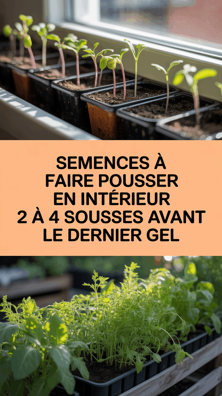 Semences à Faire Pousser en Intérieur 2 à 4 Semaines Avant le Dernier Gel