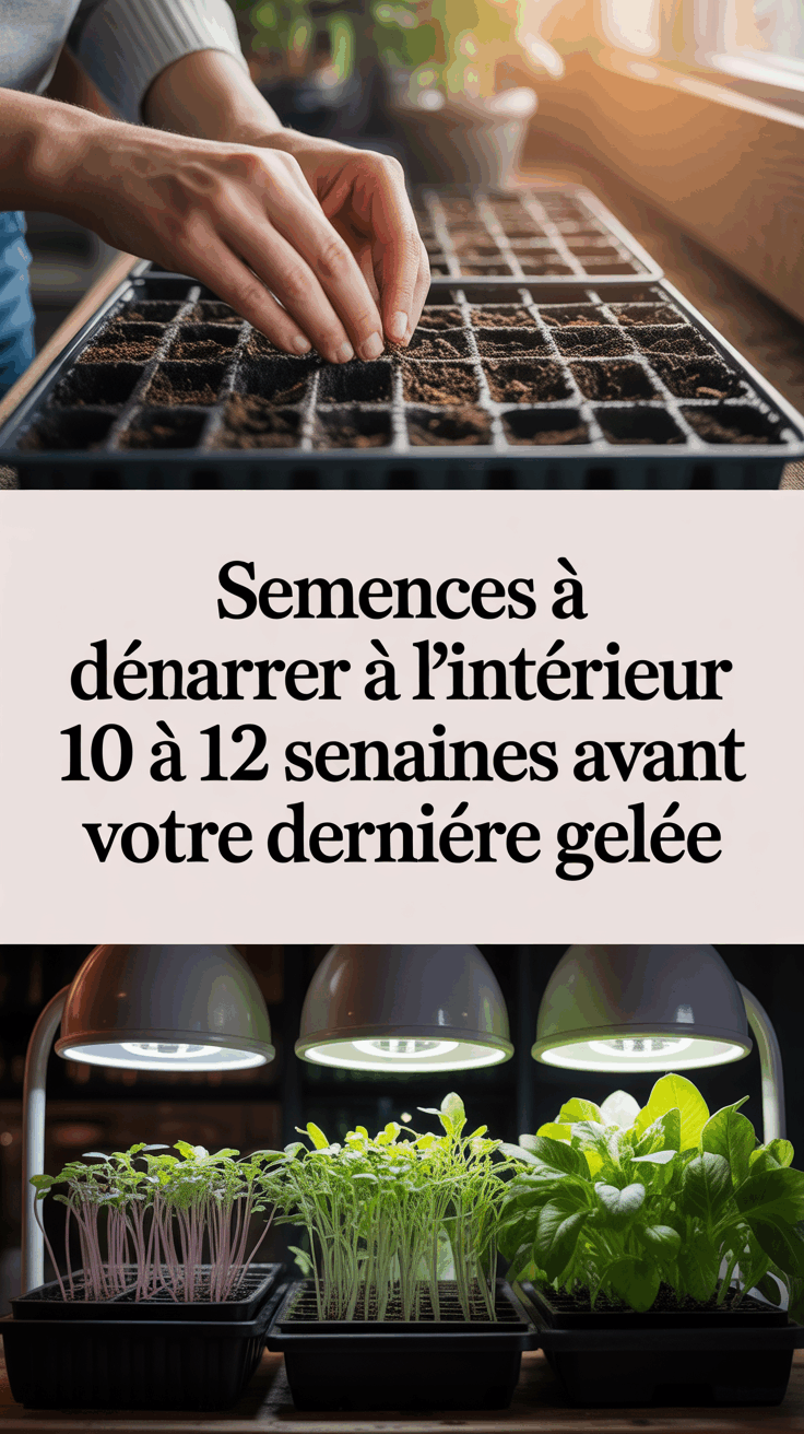 Semences à démarrer à l&rsquo;intérieur 10 à 12 semaines avant votre dernière gelée
