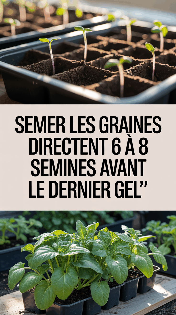Semer les graines directement 6 à 8 semaines avant le dernier gel