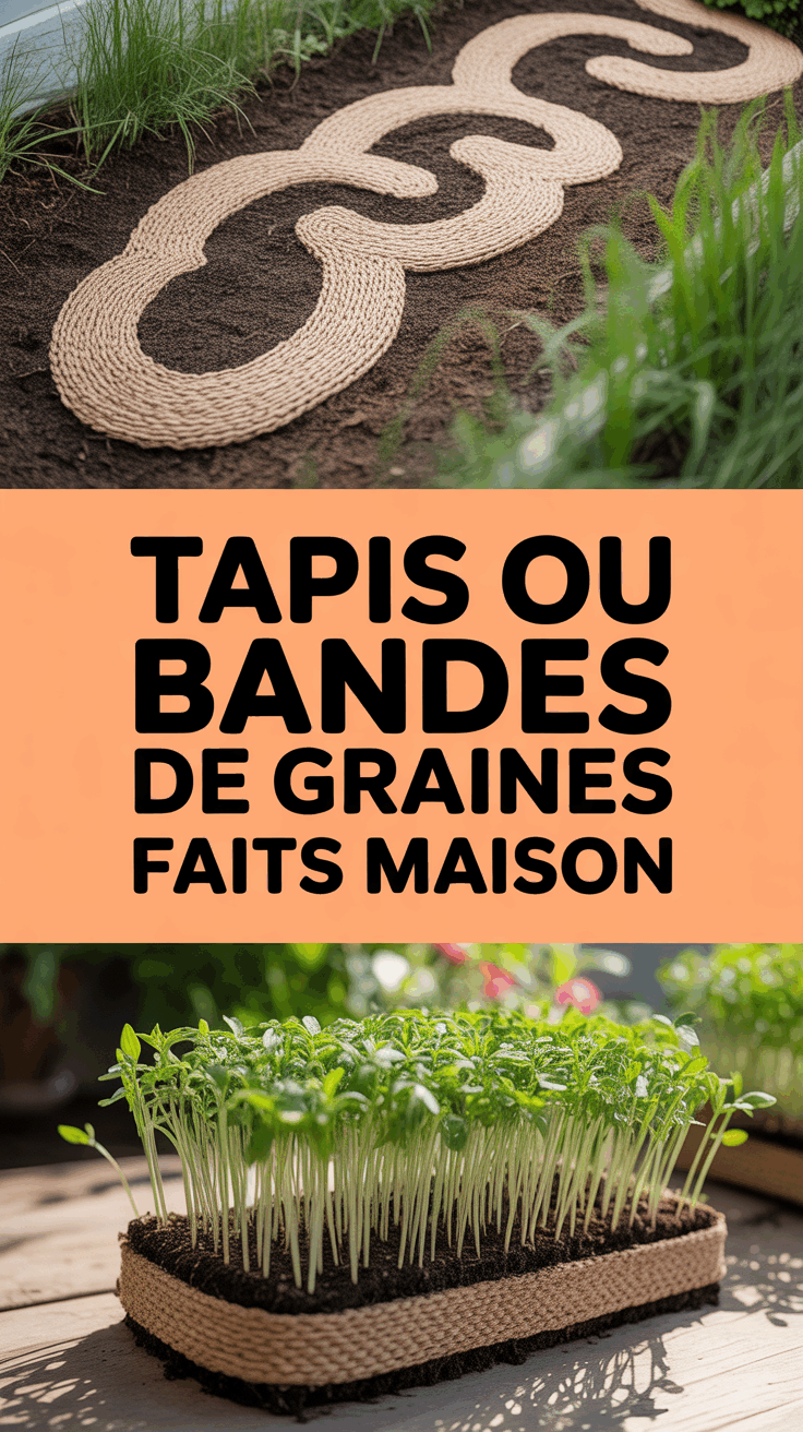 Tapis ou bandes de graines faits maison